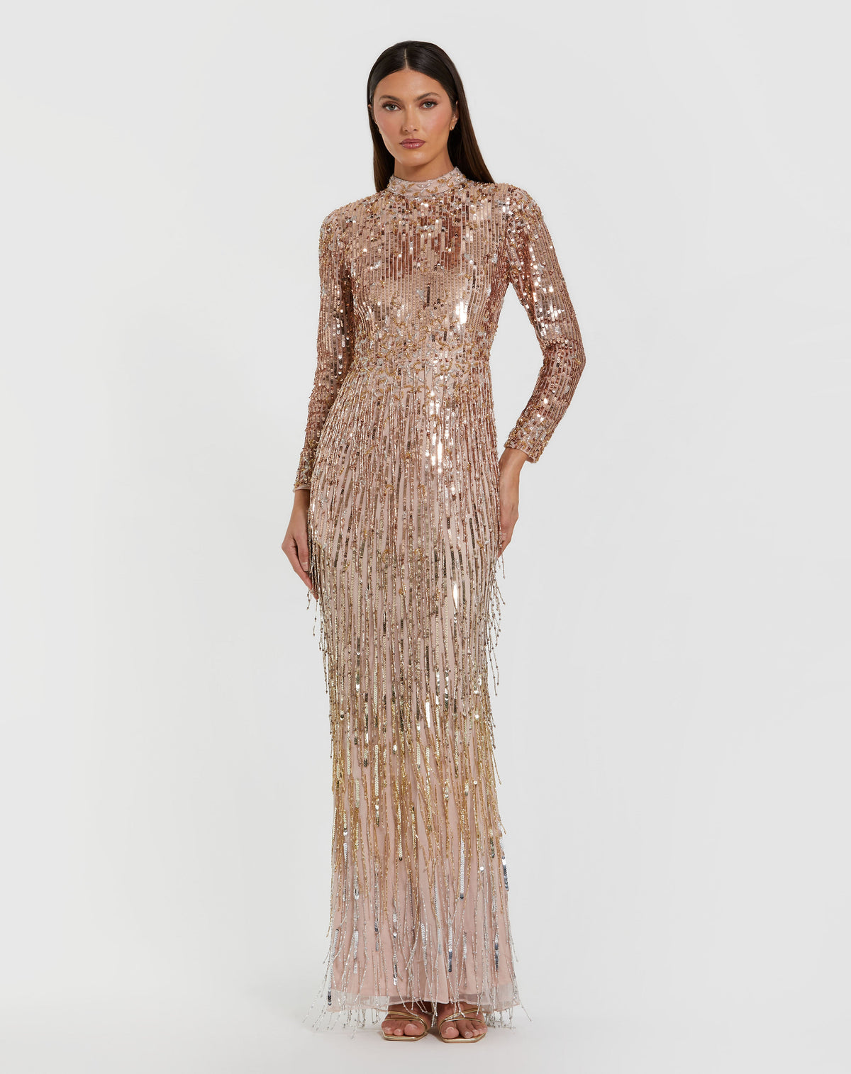 Mac Duggal 6187 - Gold Silver Ombre