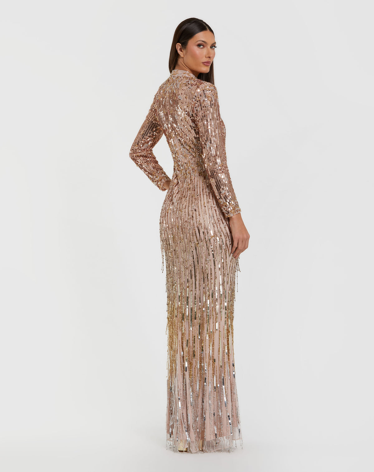 Mac Duggal 6187 - Gold Silver Ombre