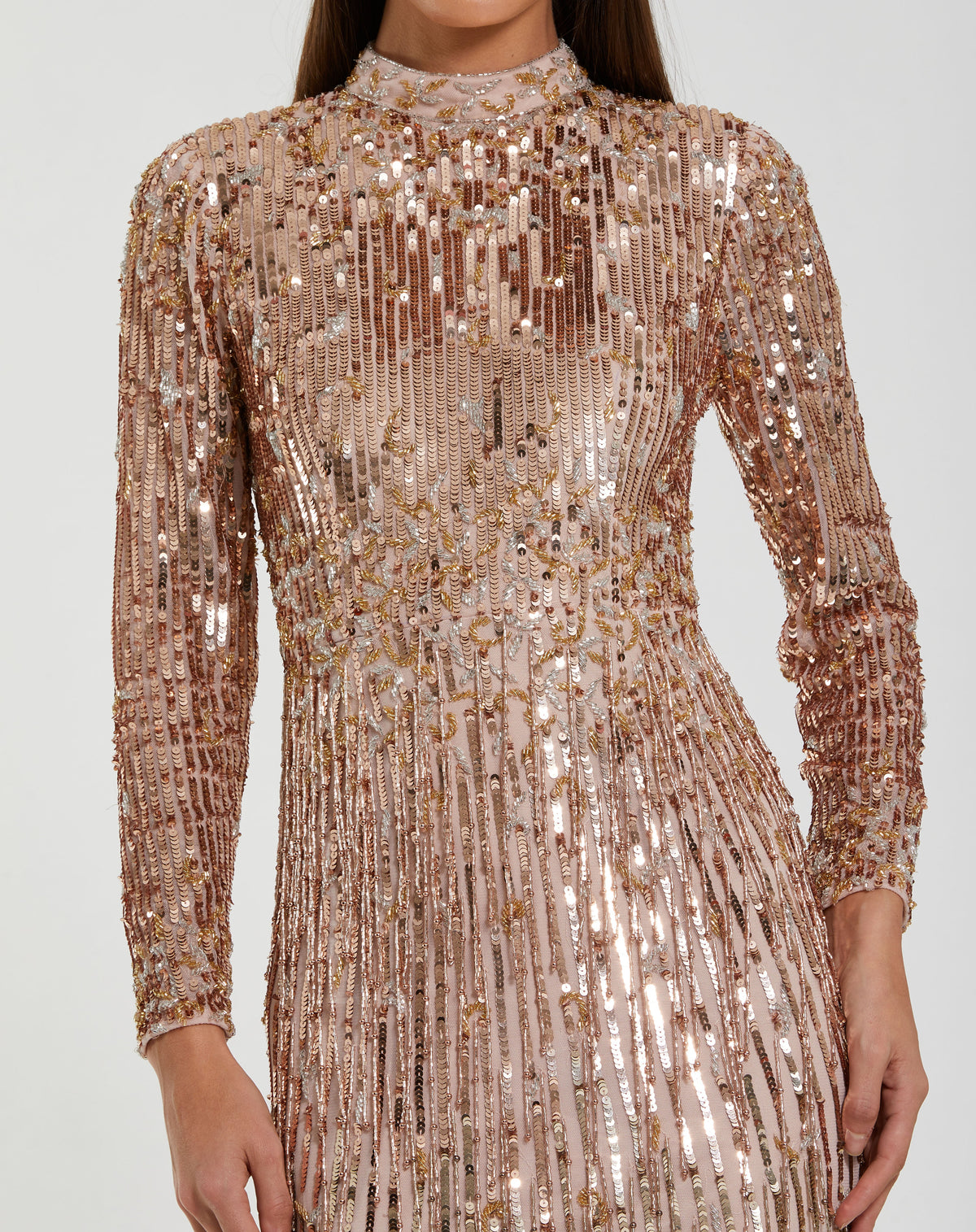 Mac Duggal 6187 - Gold Silver Ombre