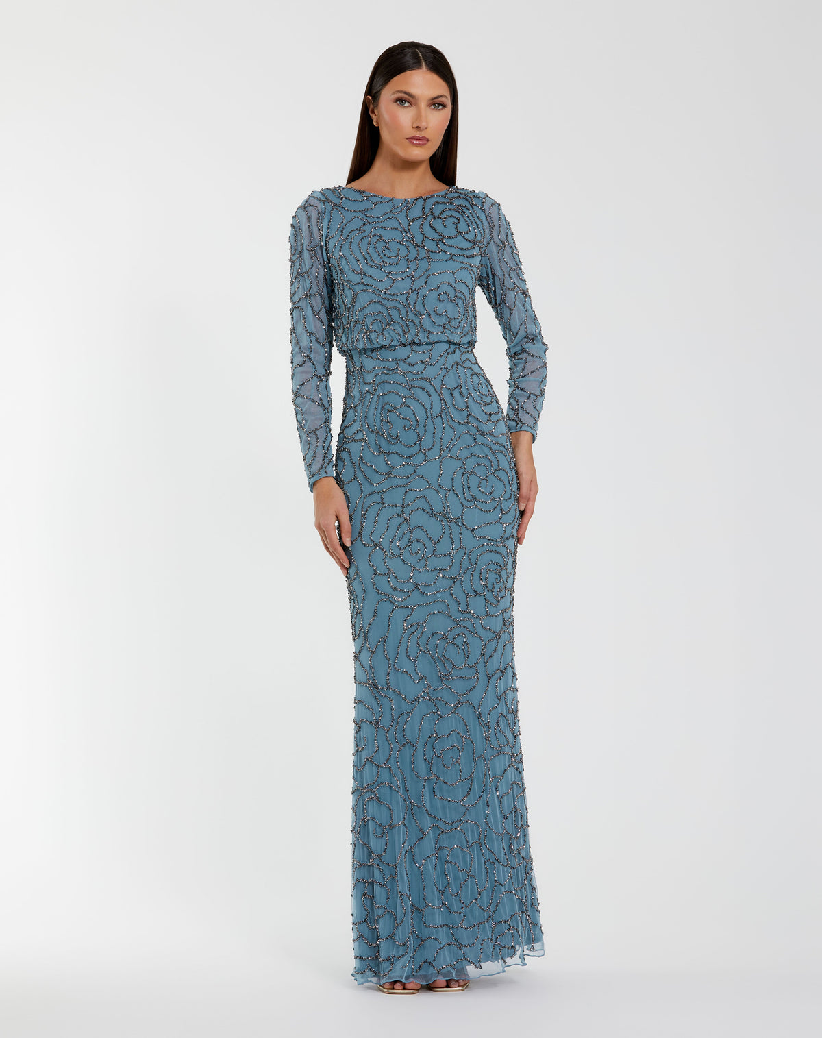 Mac Duggal 6189 - Smoky Blue