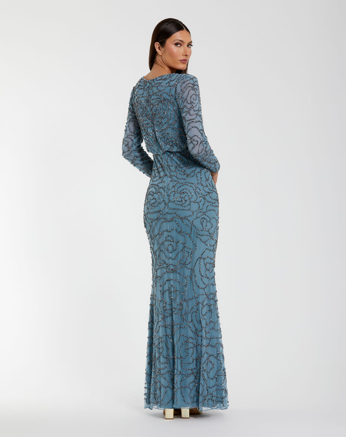 Mac Duggal 6189 - Smoky Blue