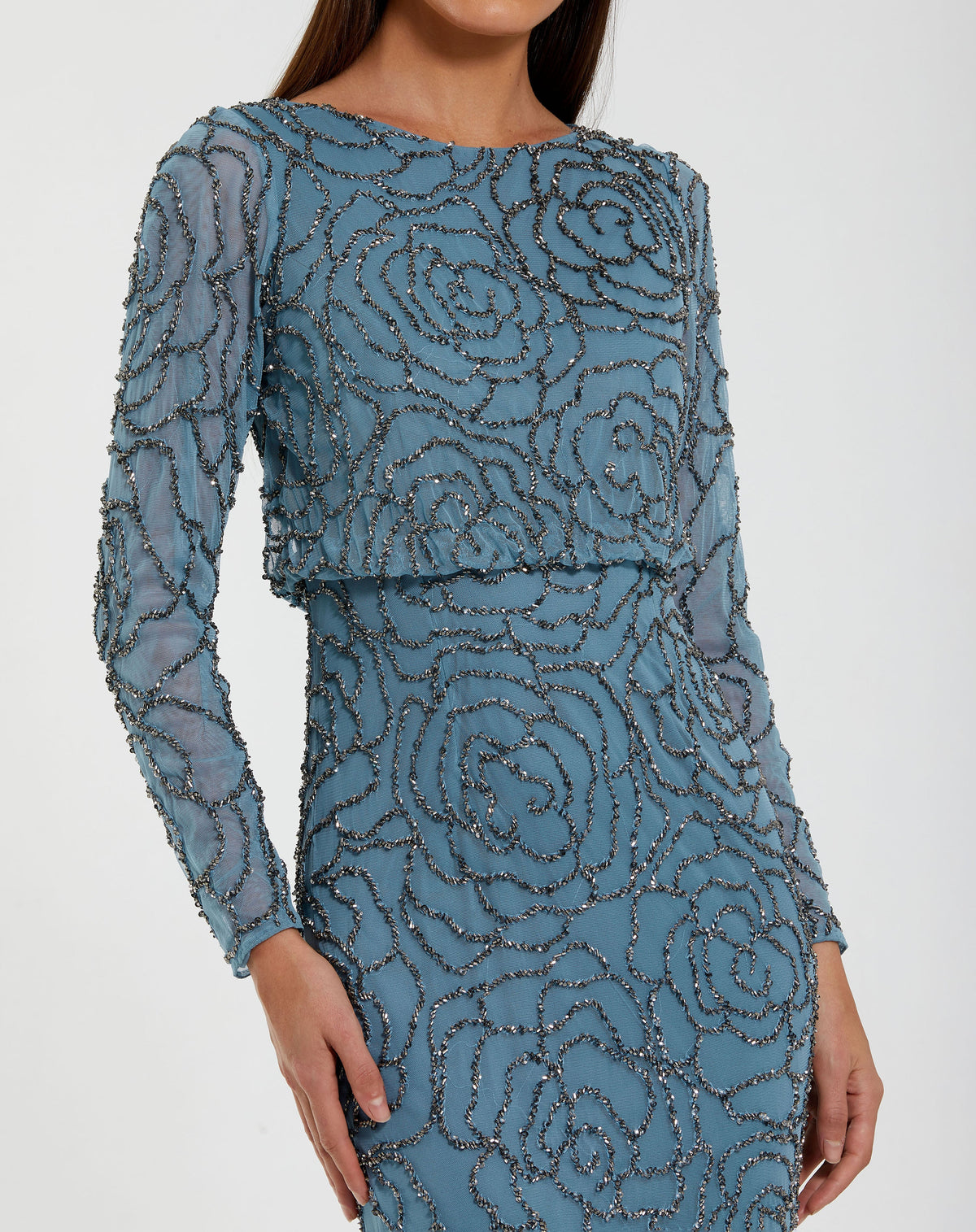 Mac Duggal 6189 - Smoky Blue