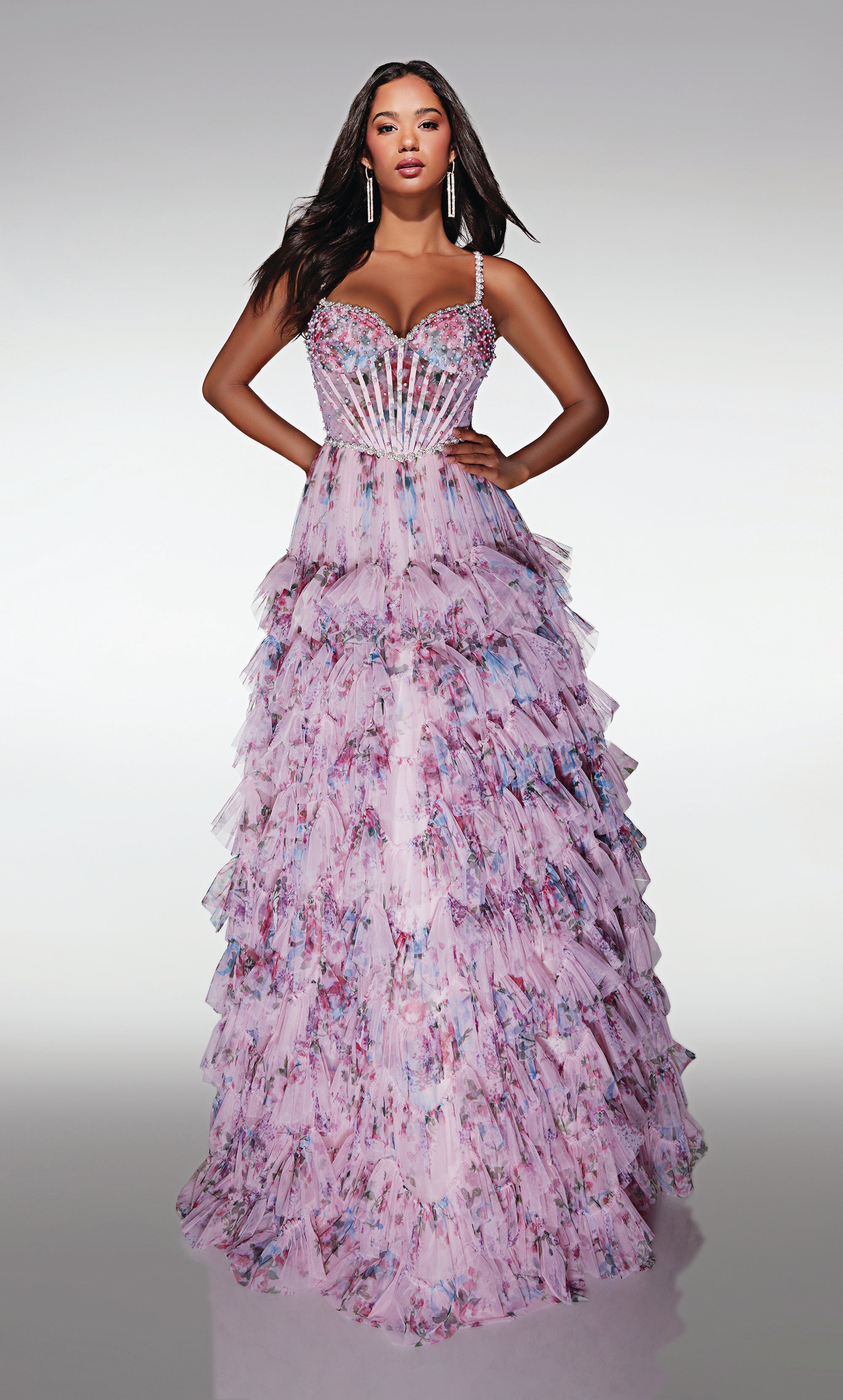 Alyce Prom Dress 62182 PINK-MULTI / 10 Alyce Prom Dress 62182 PINK-MULTI / 10