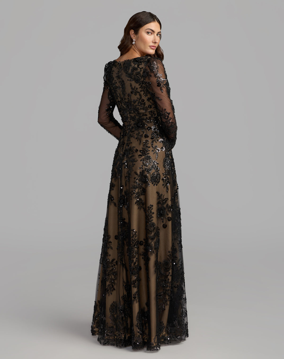 Mac Duggal 68908 - Black Nude