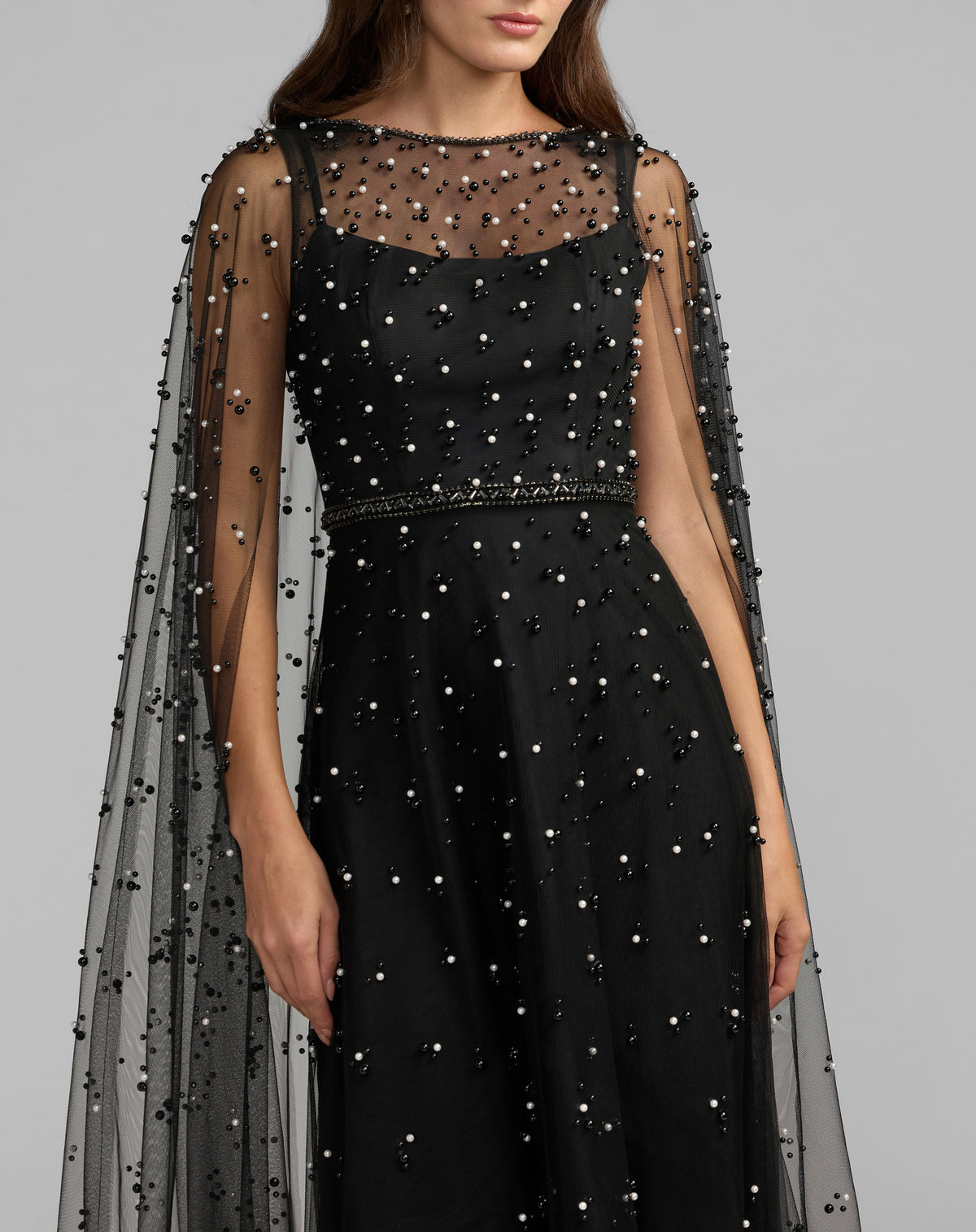 Mac Duggal 69025 - Black Ivory