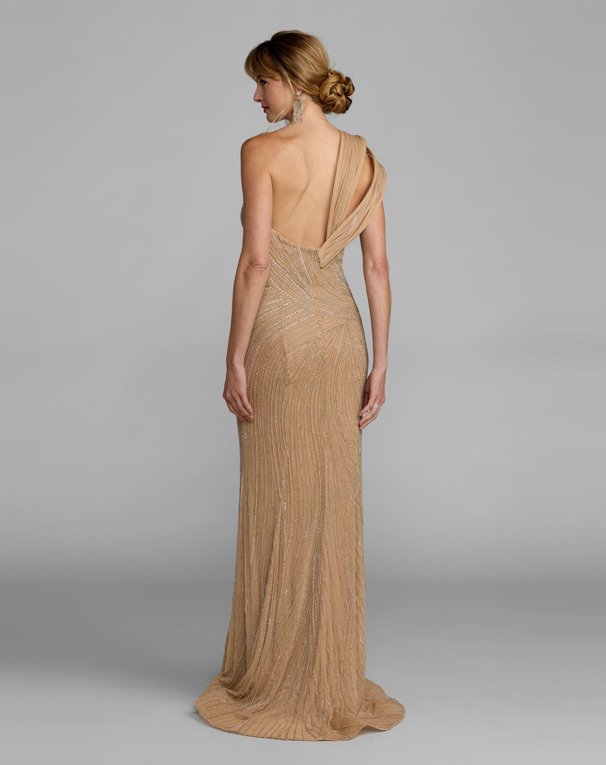 Mac Duggal 86010 - Nude Silver