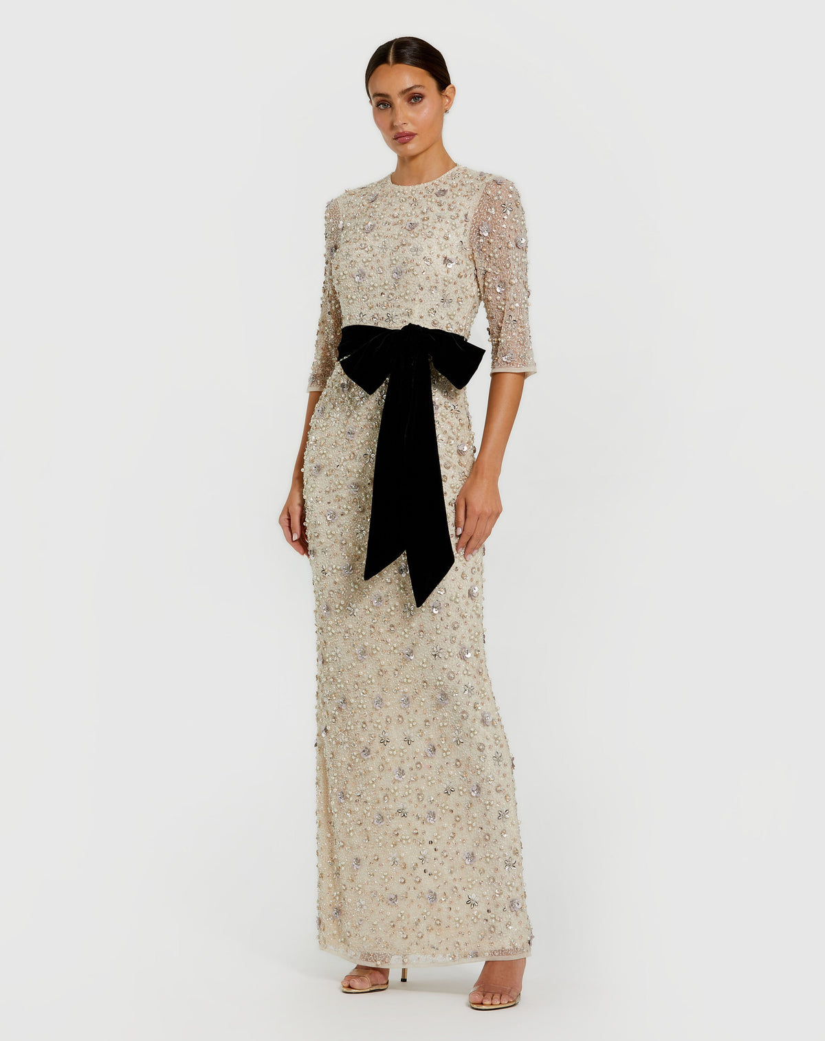 Mac Duggal 94166 - Oyster Black