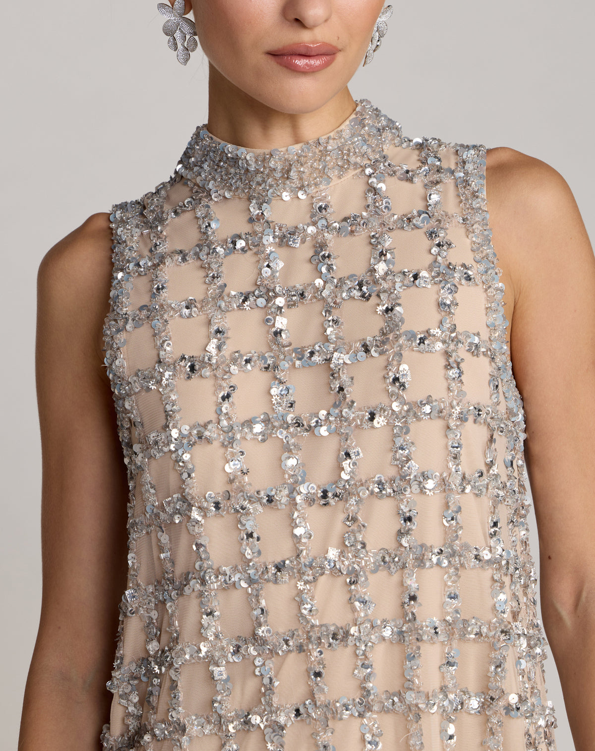 Mac Duggal 94338 - Silver Nude