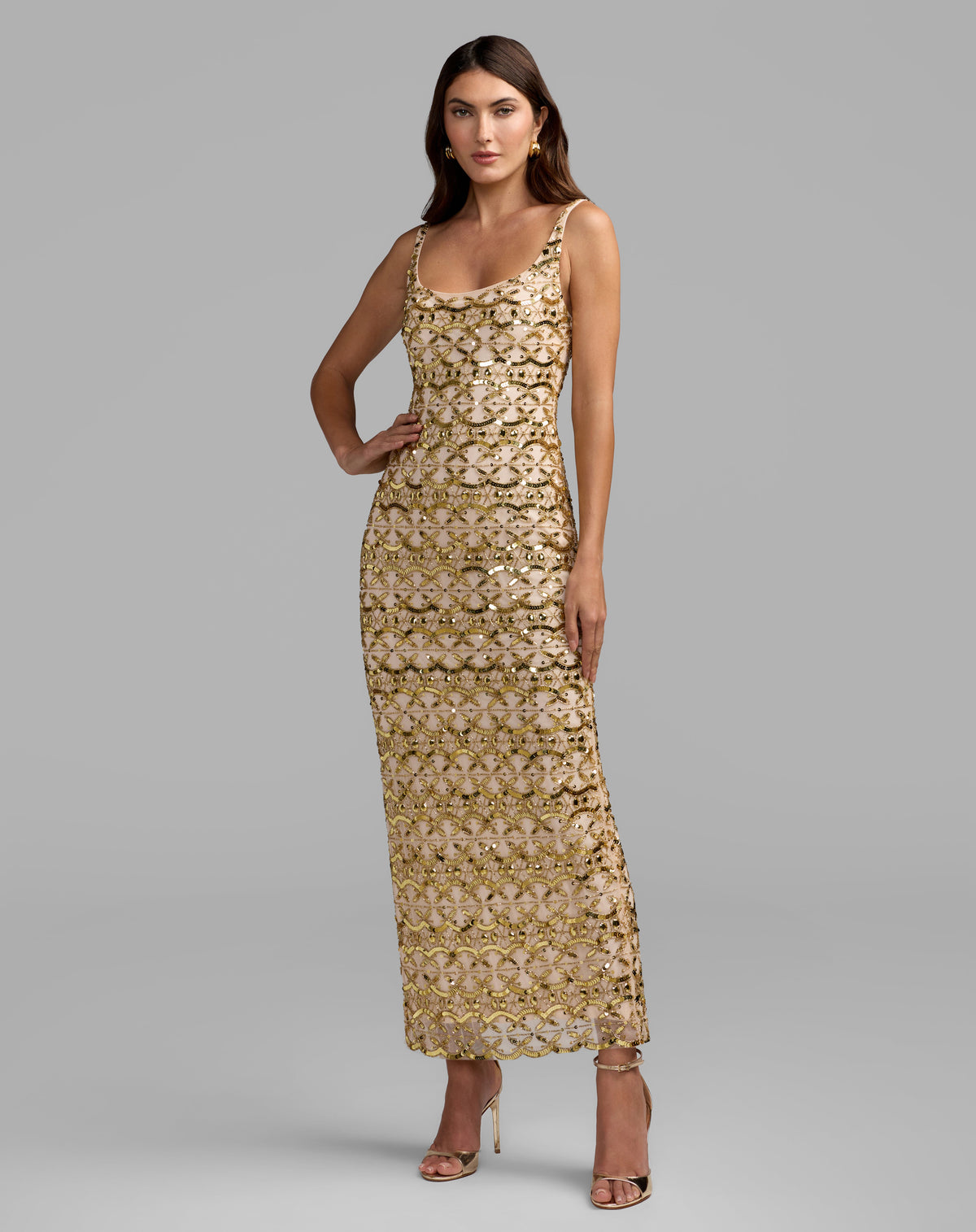 Mac Duggal 94376 - Nude Gold