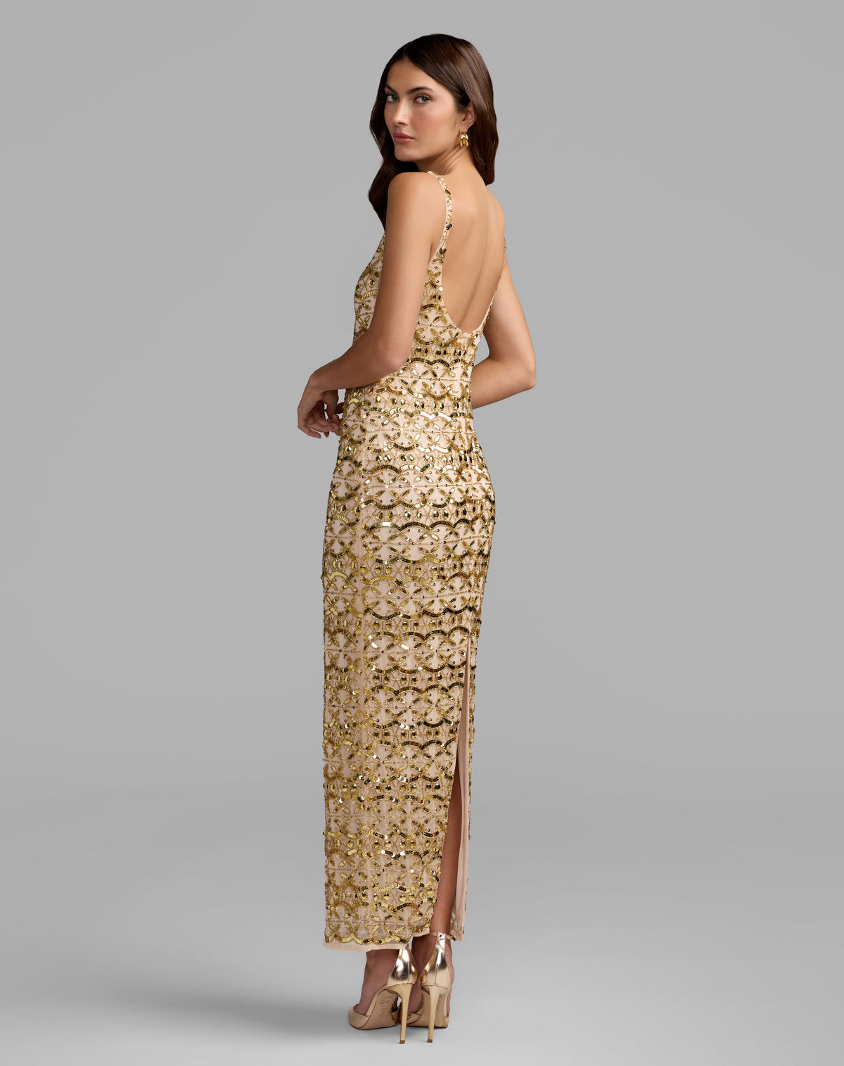 Mac Duggal 94376 - Nude Gold