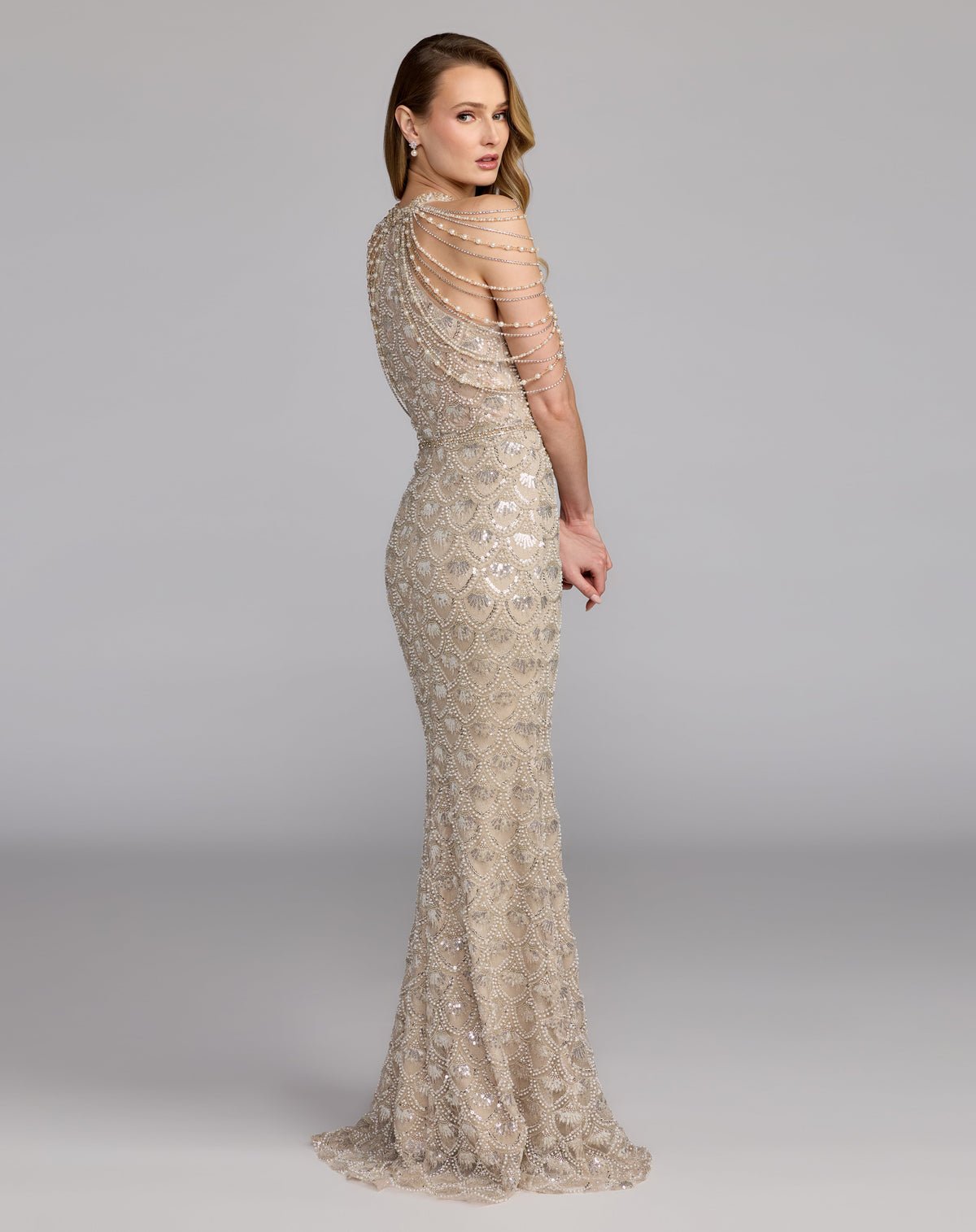 Mac Duggal 9921322P - Cream Nude