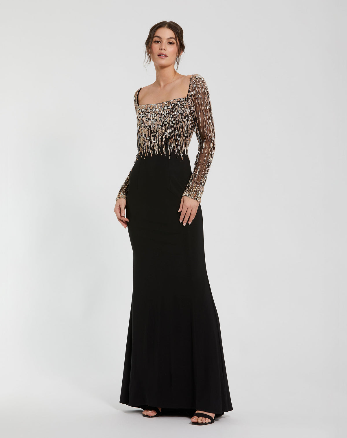 Mac Duggal 992256P - Black Gold