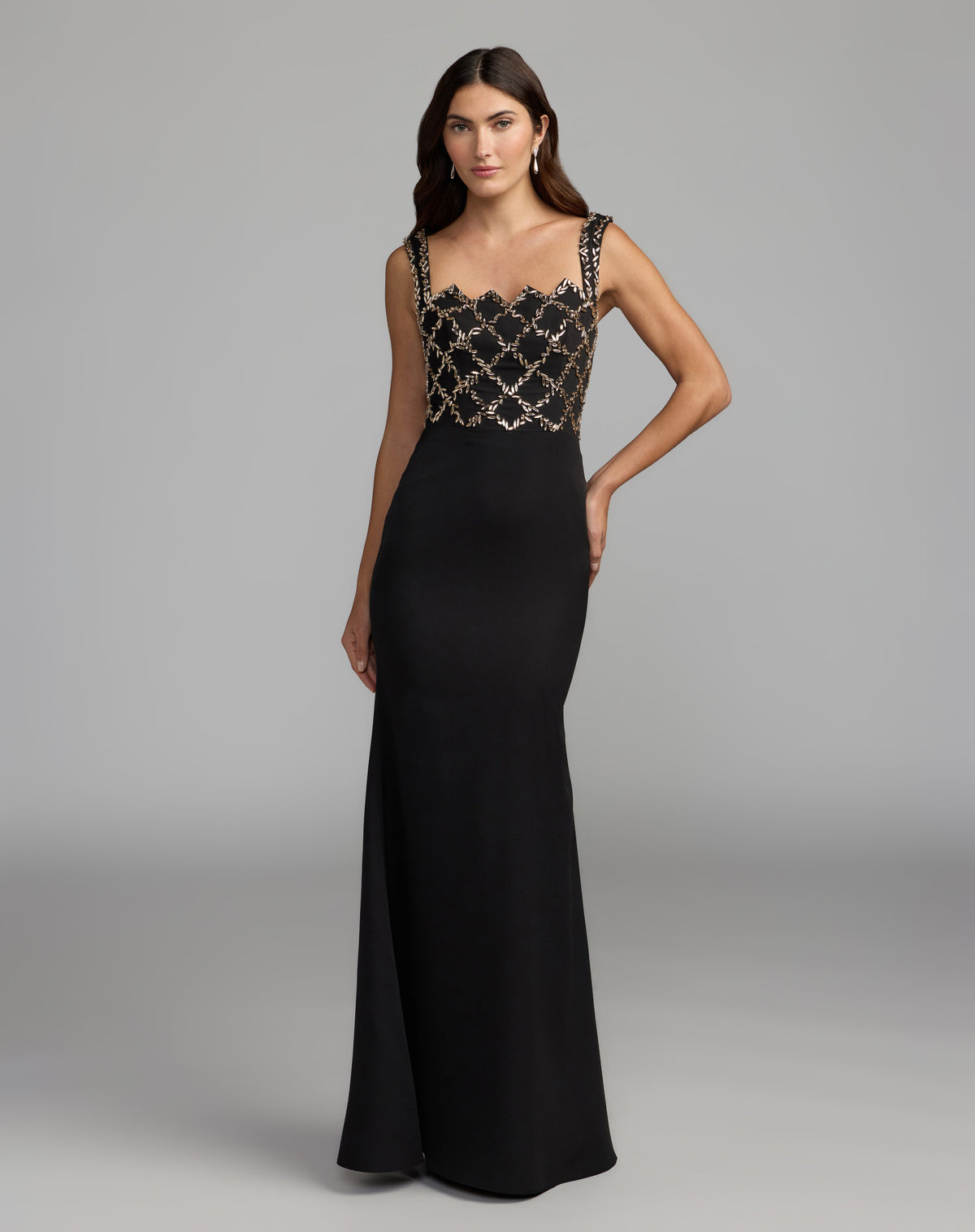 Mac Duggal 992416P - Black Gold