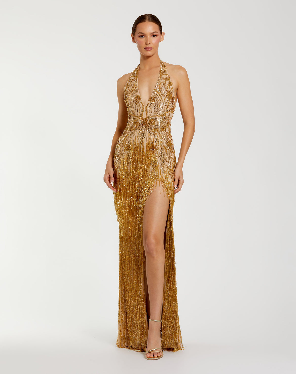 Mac Duggal 996170P - Gold Nude
