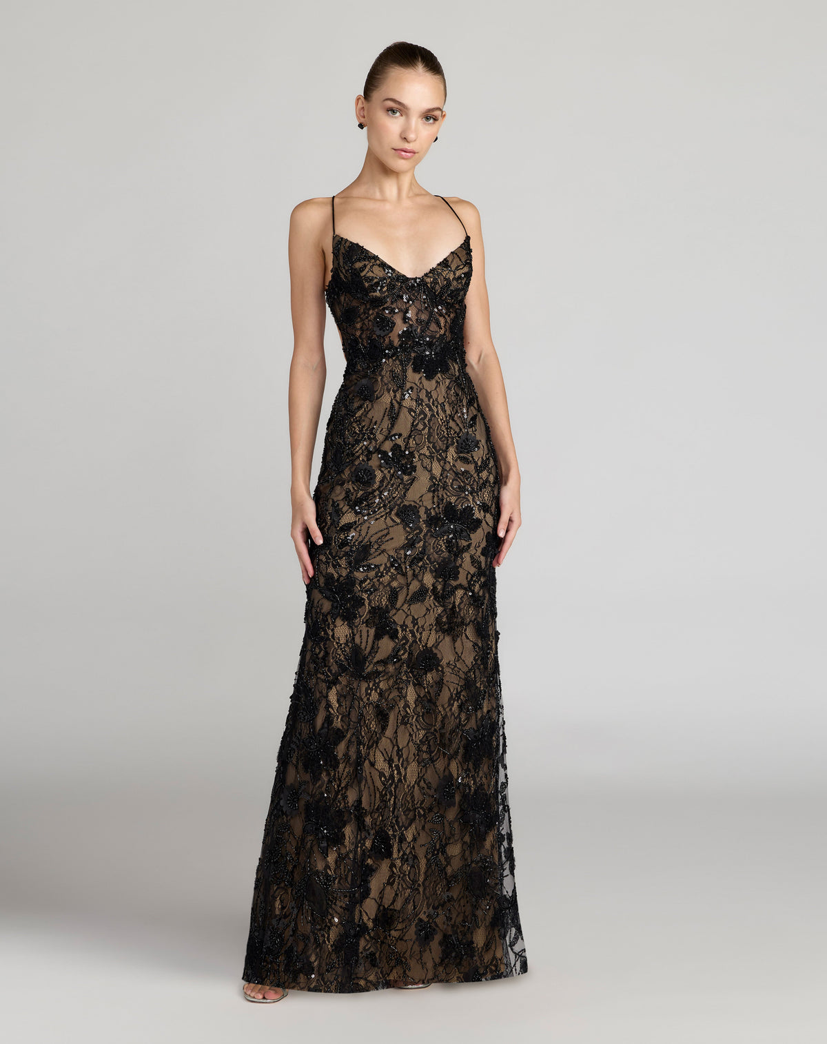 Mac Duggal 9968892P - Black Nude
