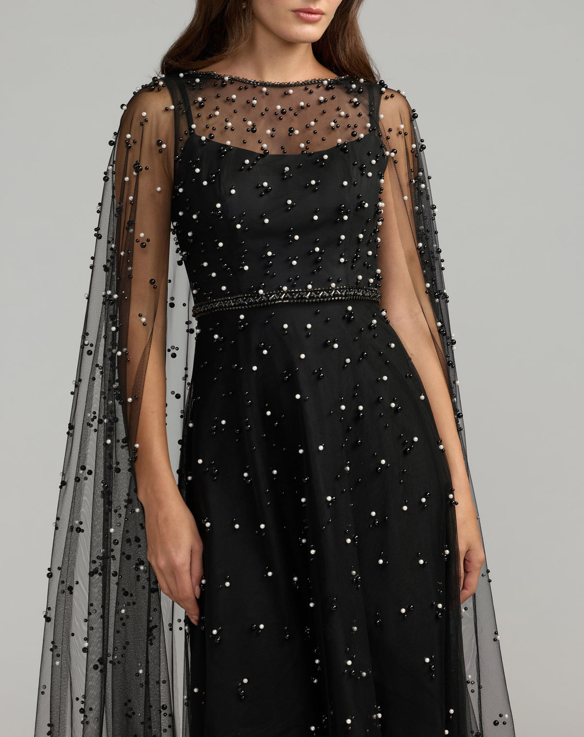 Mac Duggal 9969025P - Black Ivory