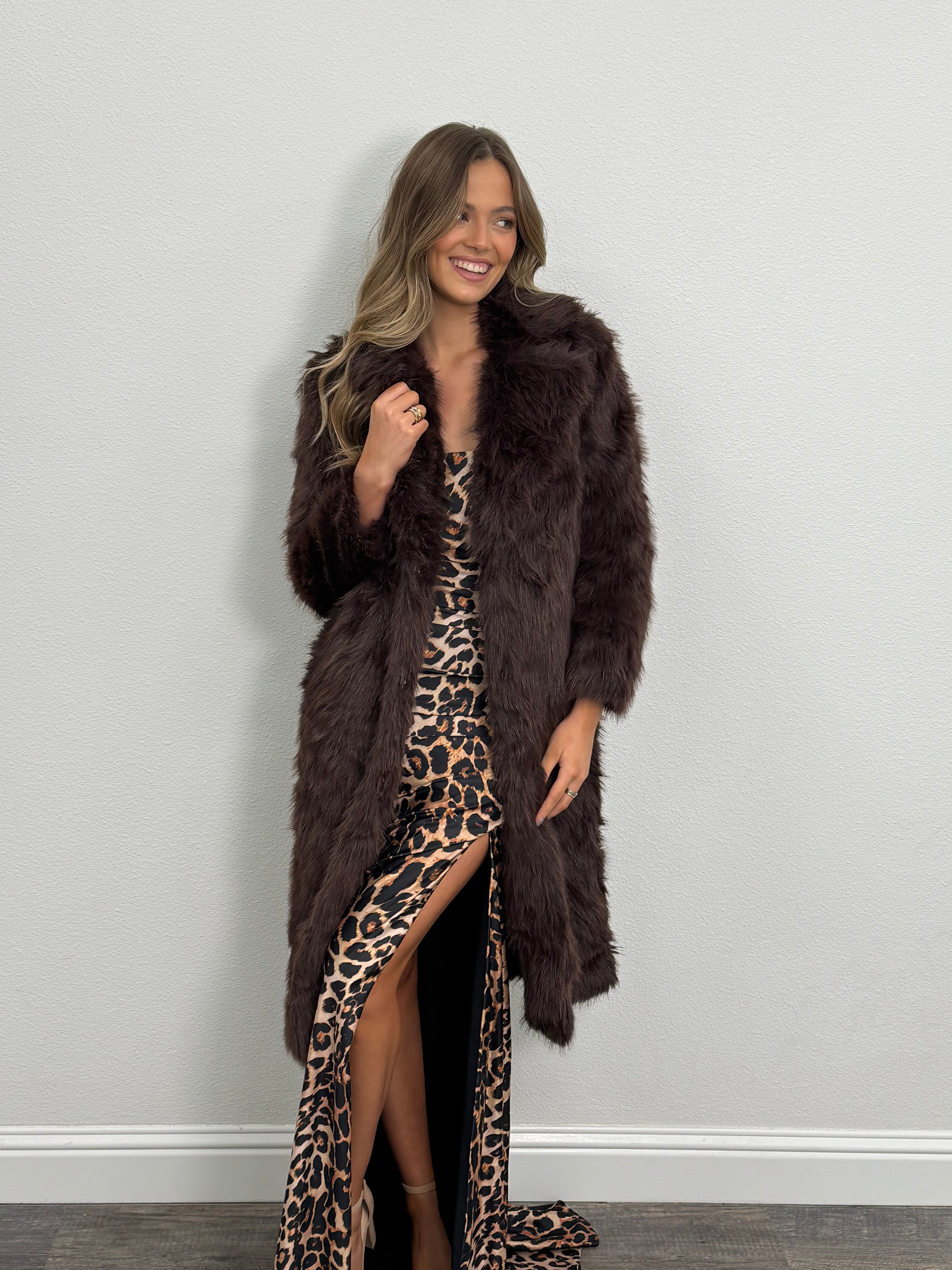 Cambria Faux Fur Coat – Mia Bella The Label