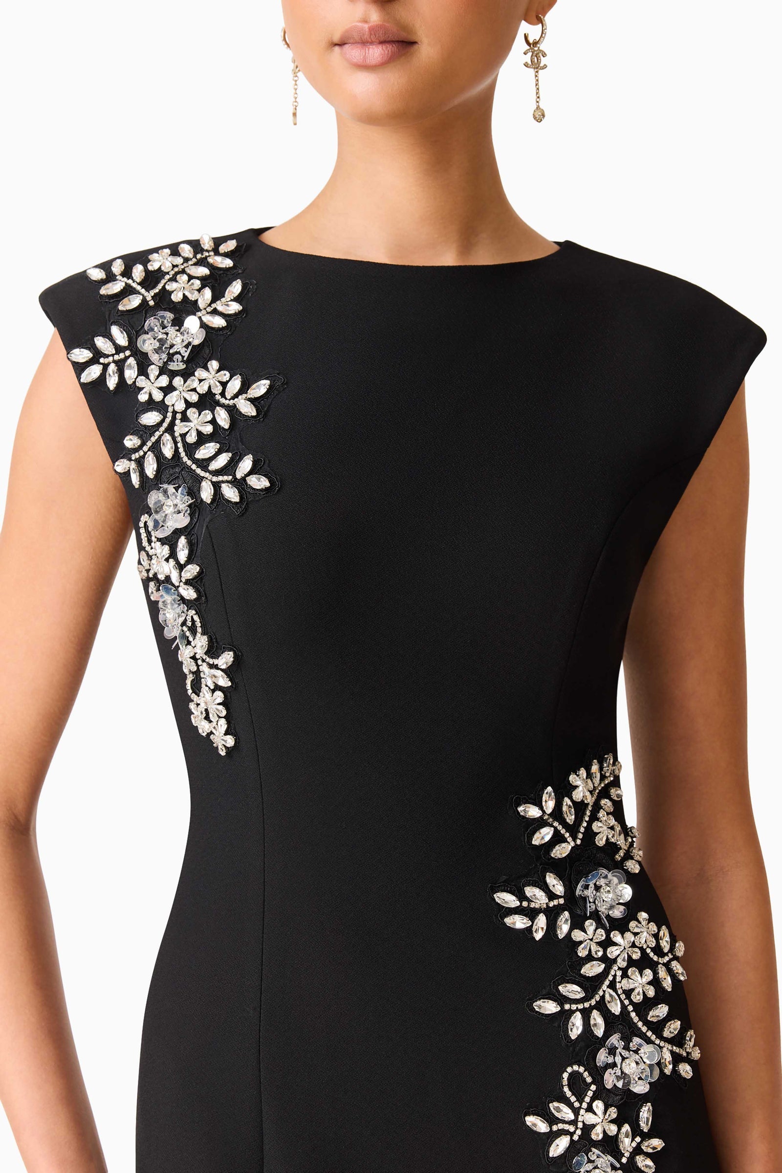 Elliatt Veda Boatneck Sequin Gown