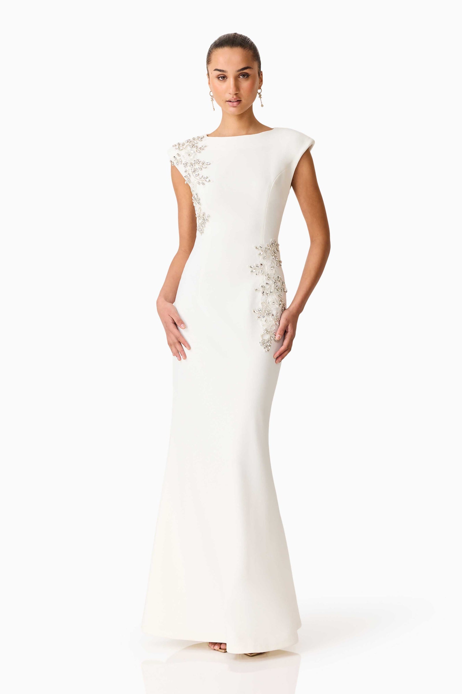 Elliatt Veda Boatneck Sequin Gown
