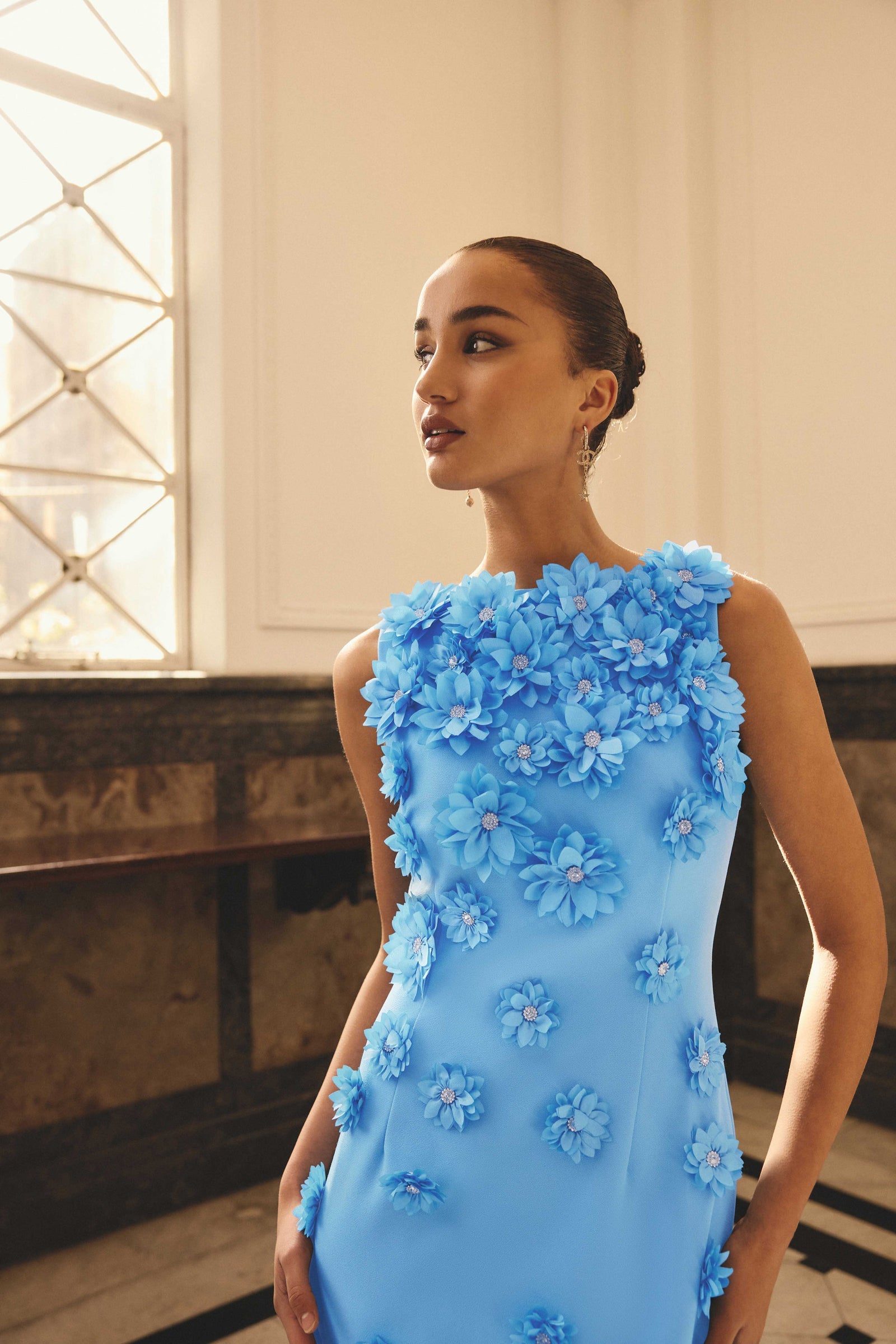 ELLIATT Dali Floral Gown in Blue - size M ELLIATT Dali Floral Gown in Blue - size M