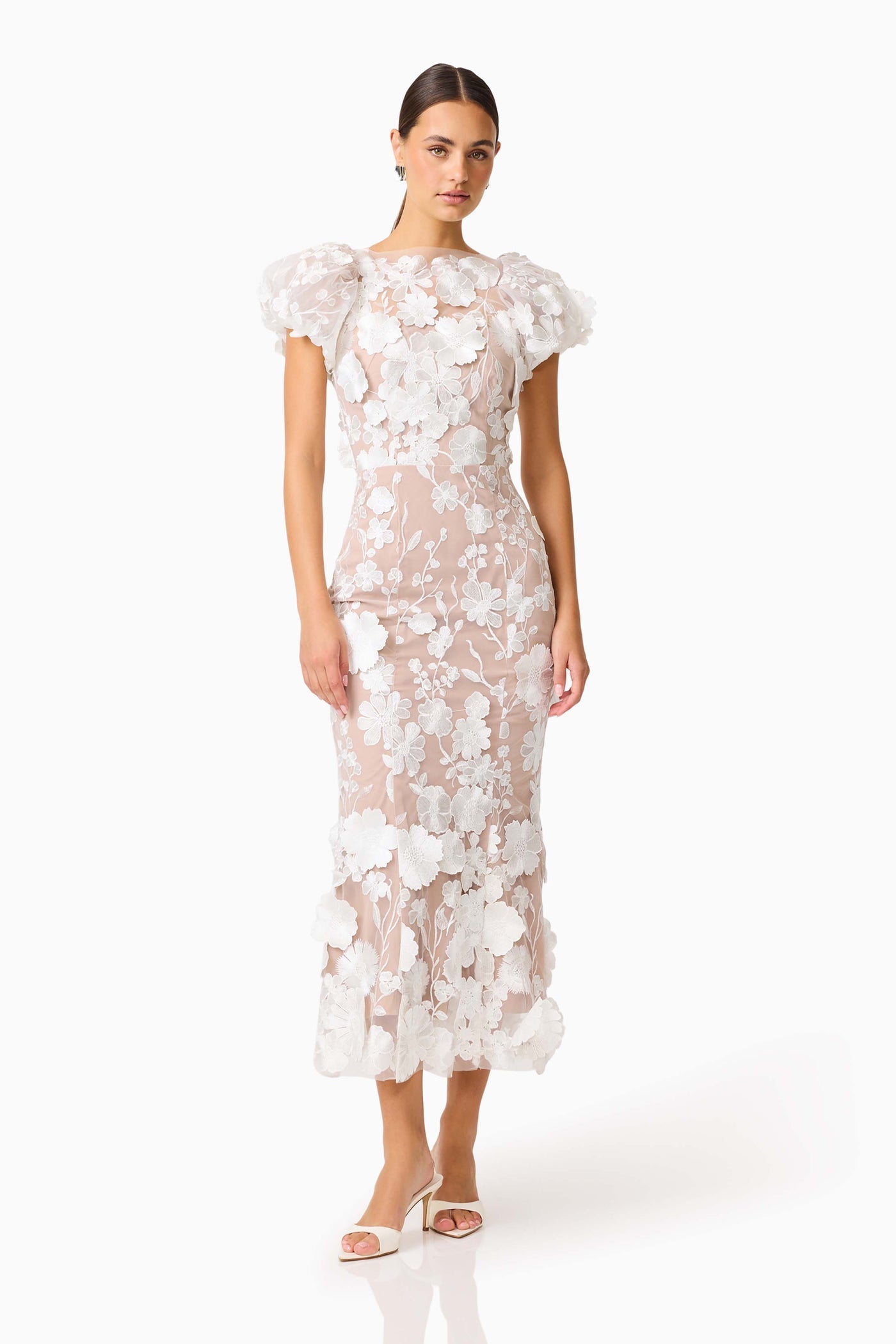 Elliatt Astraea 3D Lace Maxi Dress