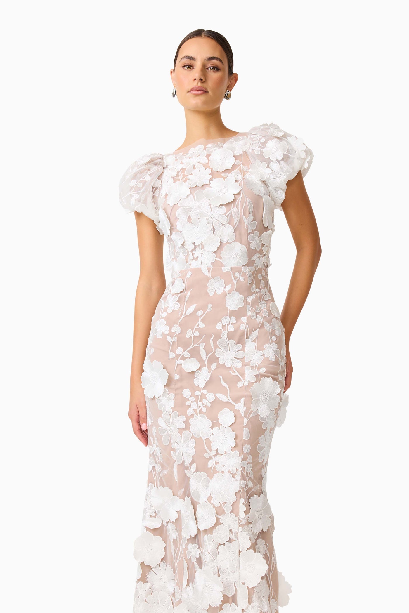 Elliatt Astraea 3D Lace Maxi Dress
