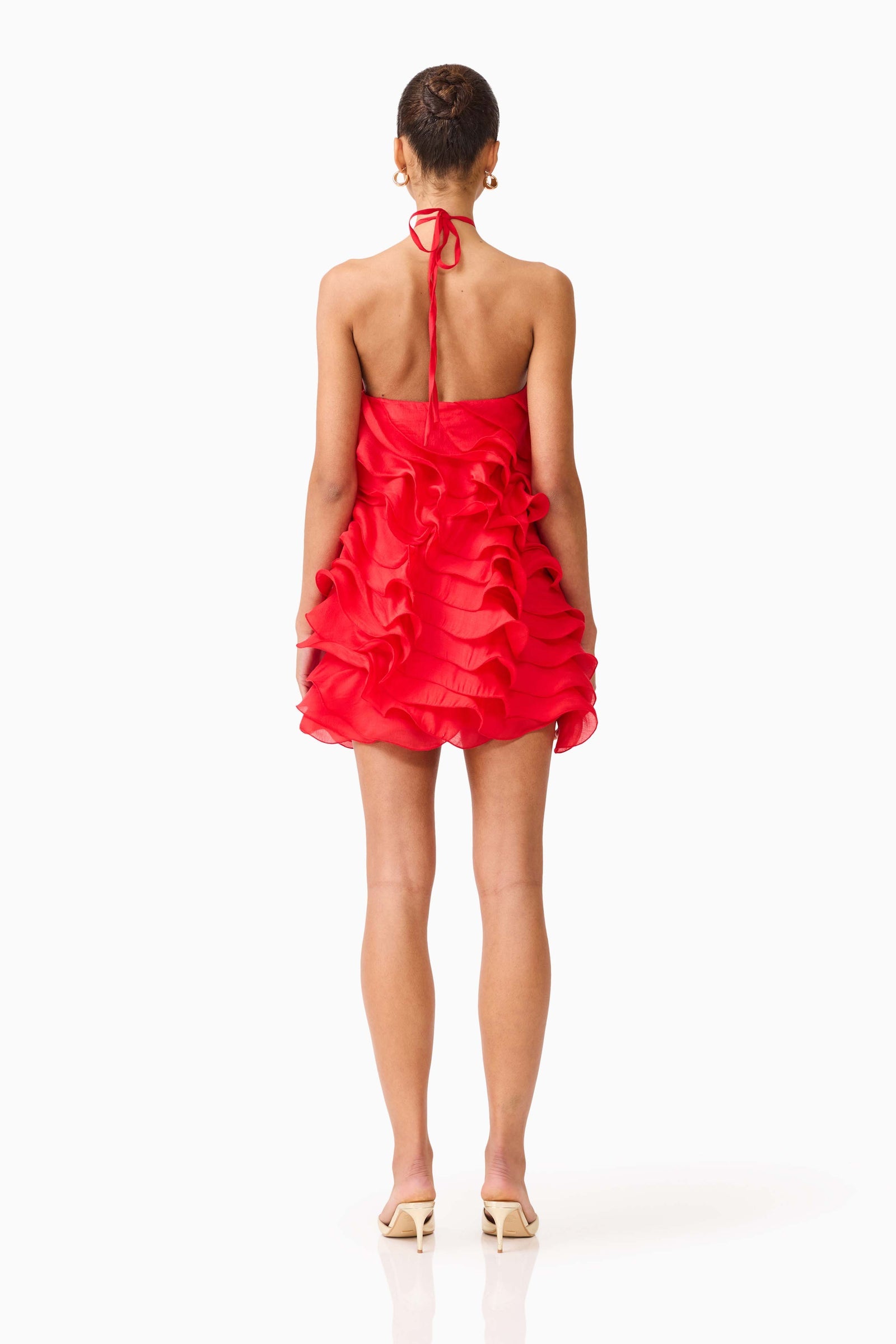 red ruffle mini dress Elliatt Yvette Ruffle Mini Dress – Mia Bella The Label