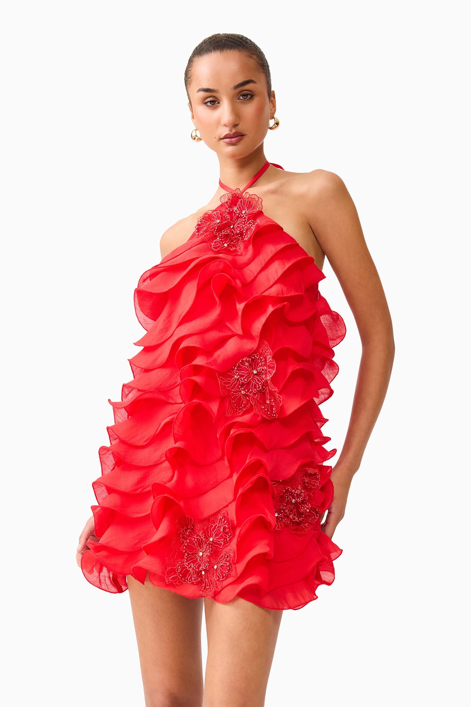 elliatt red mini dress Elliatt June Strapless Mini Dress in Red & Pink Suite 201