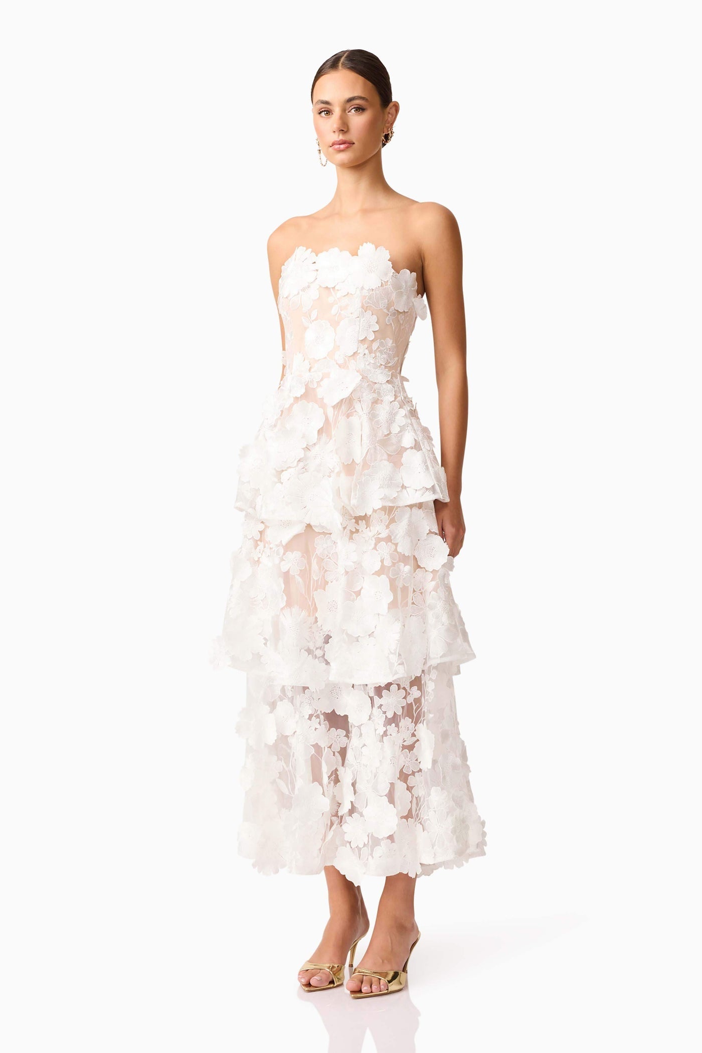 Elliatt Selene Maxi Tiered 3D Dress