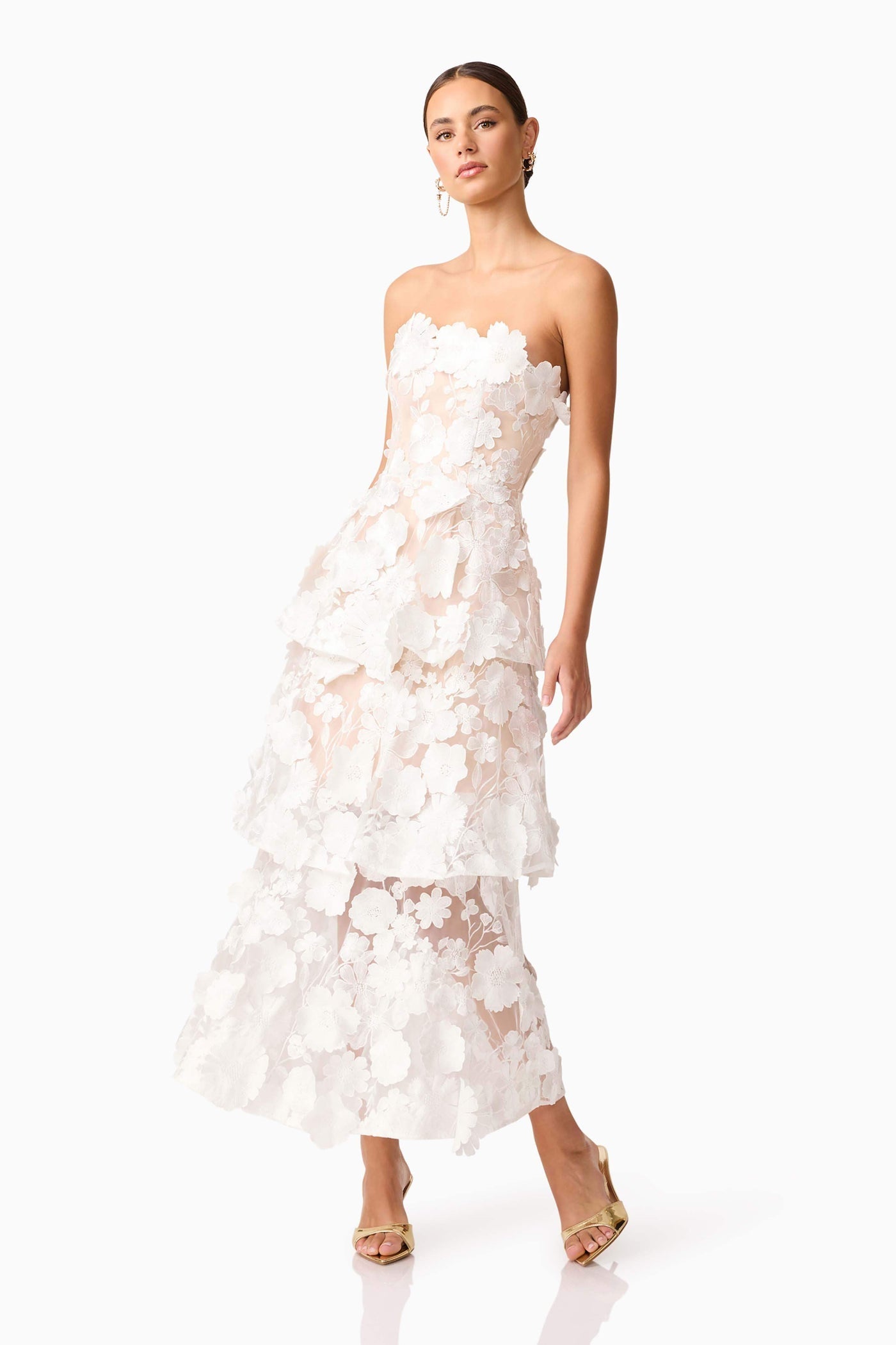 Elliatt Selene Maxi Tiered 3D Dress