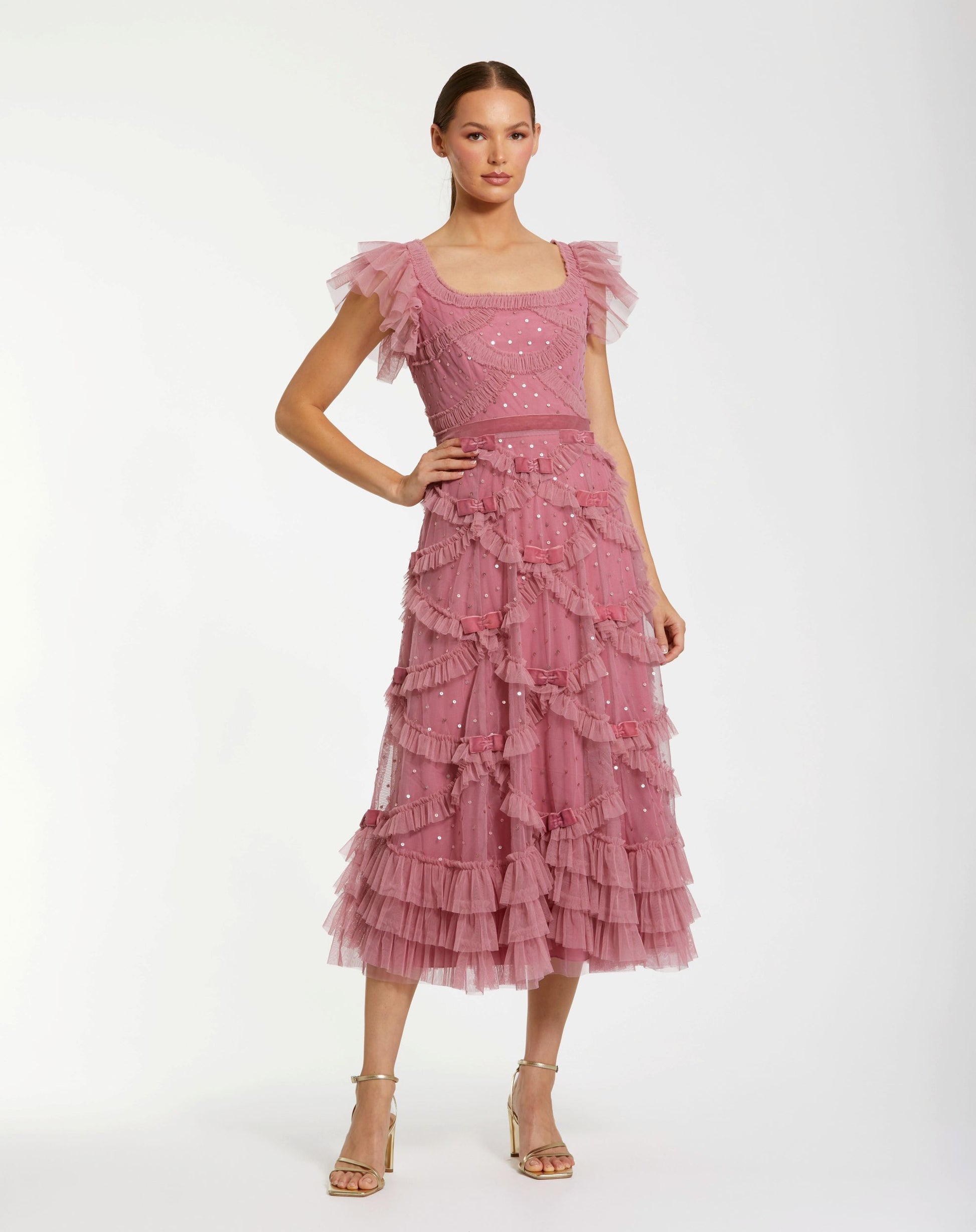 Mac Duggal☆エレガント☆花柄 ビーズ ミディドレス Mac Duggal – tagged