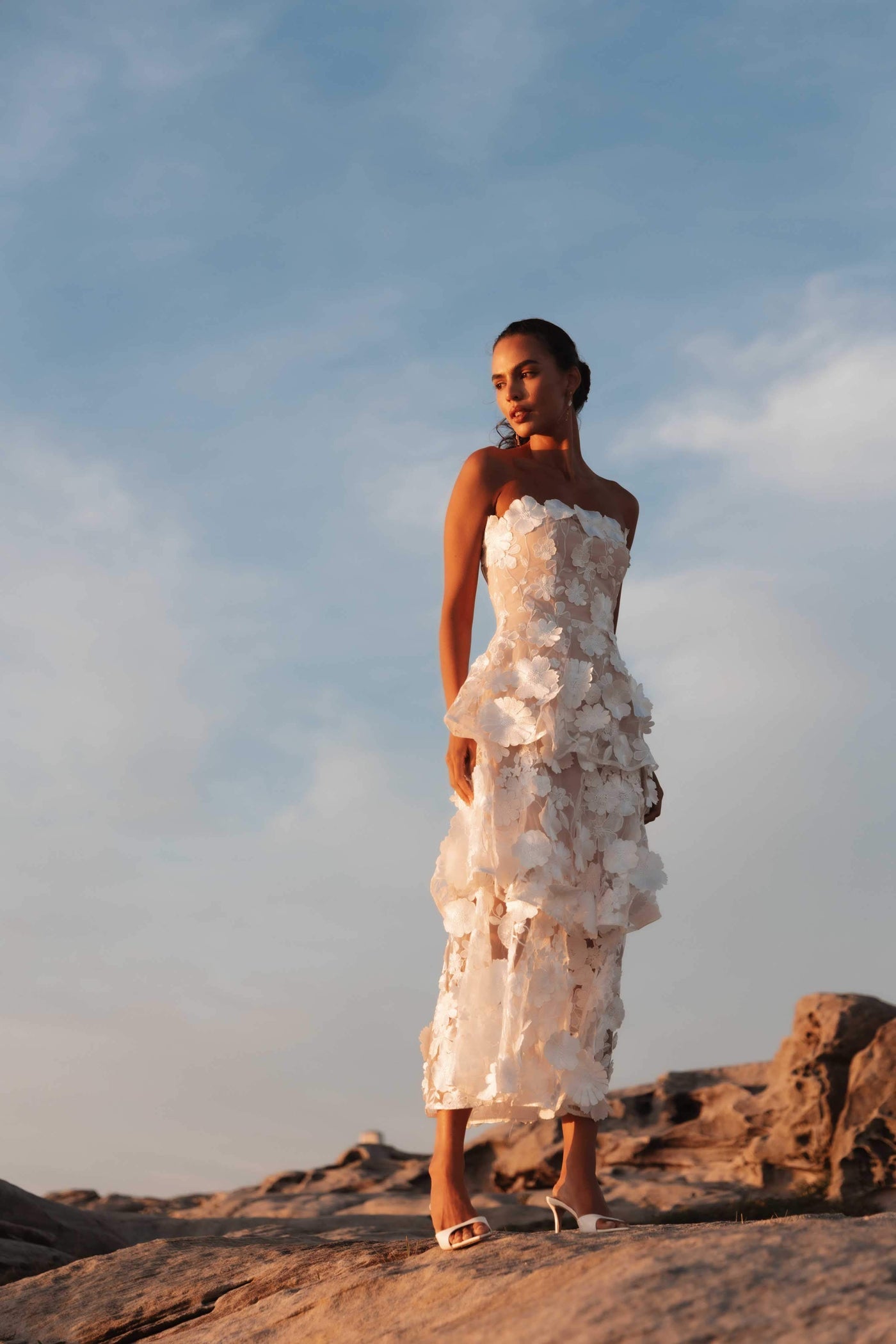 Elliatt Selene Maxi Tiered 3D Dress