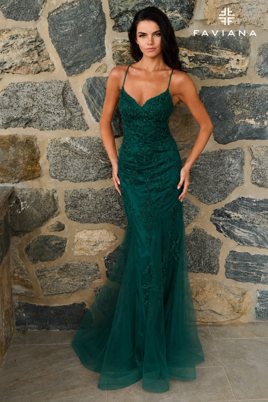 Faviana 11624 Dark Hunter Green