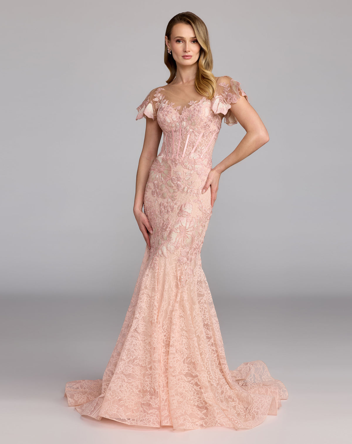 Mac Duggal 79464 Blush front