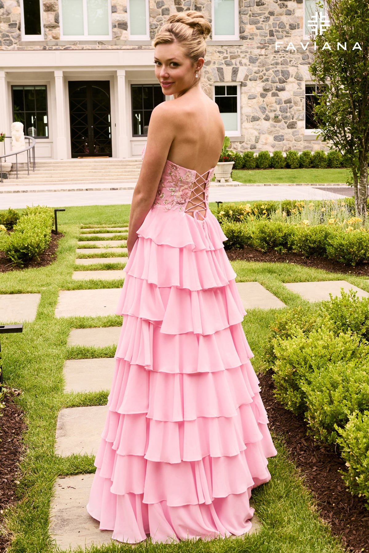 Faviana 11675 Light Pink Back 1