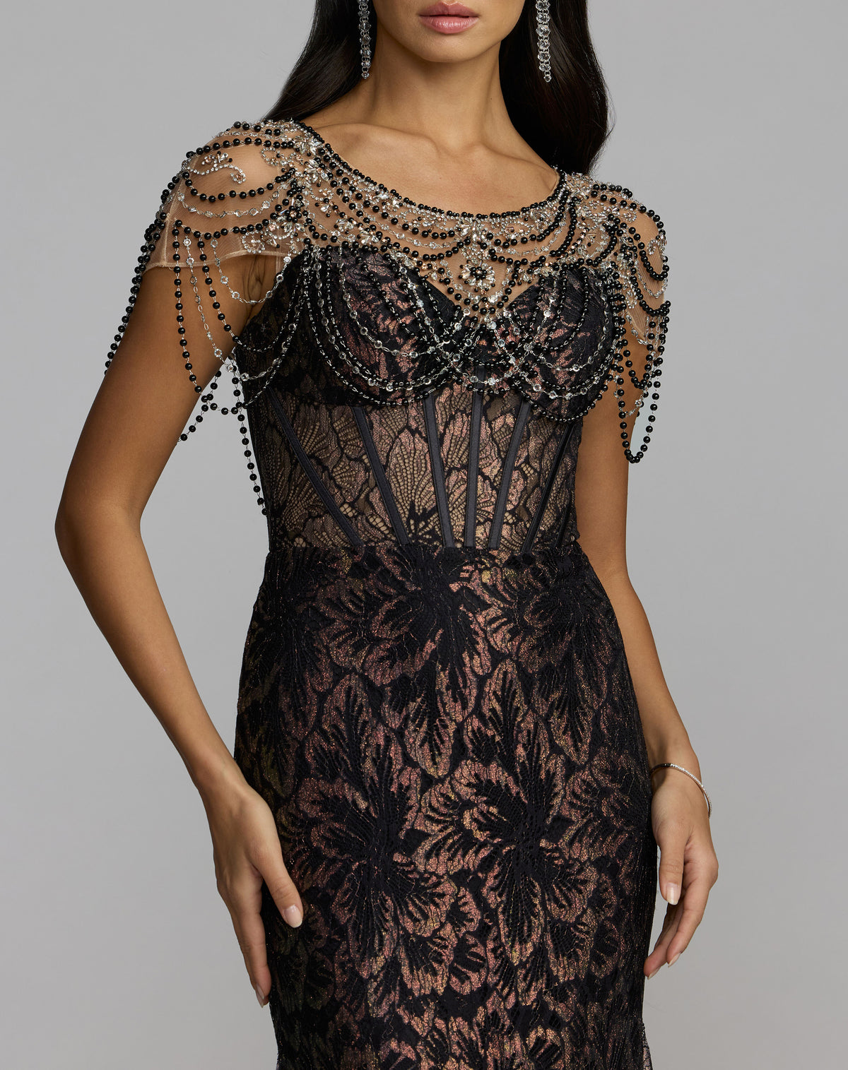Mac Duggal 79471 Black close-up