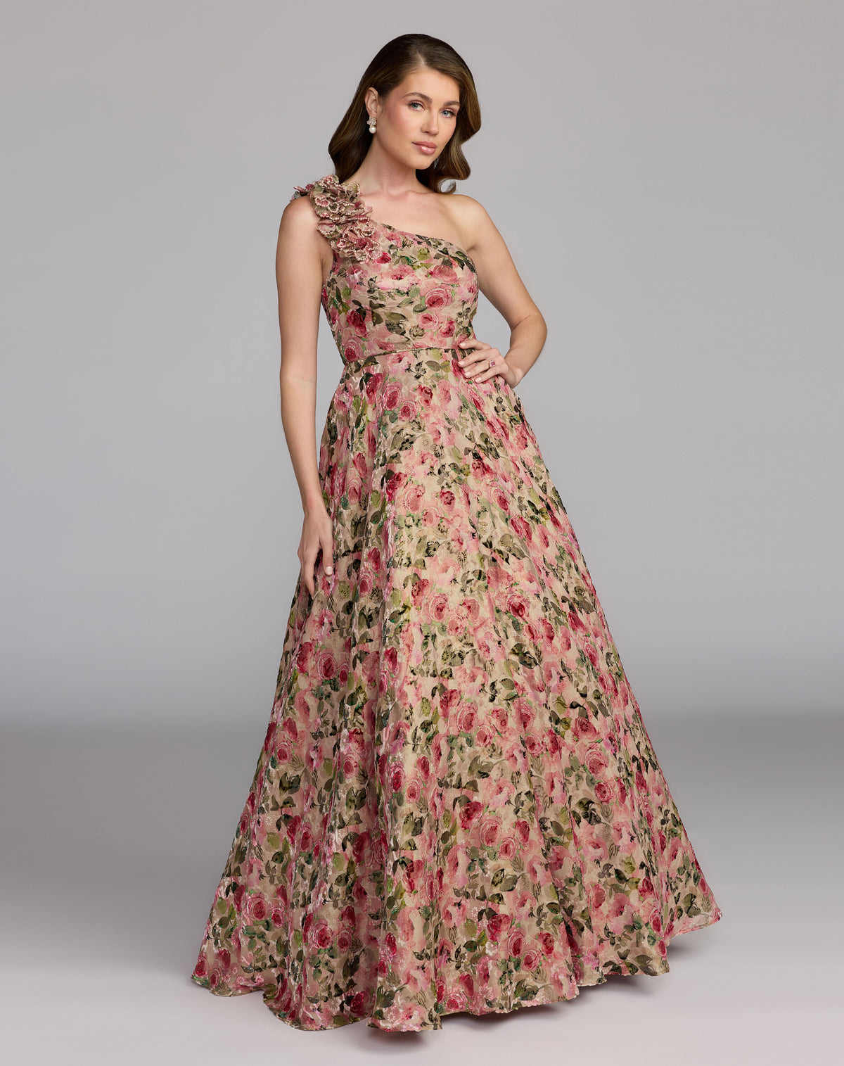 Mac Duggal 13269 Pink Multi front