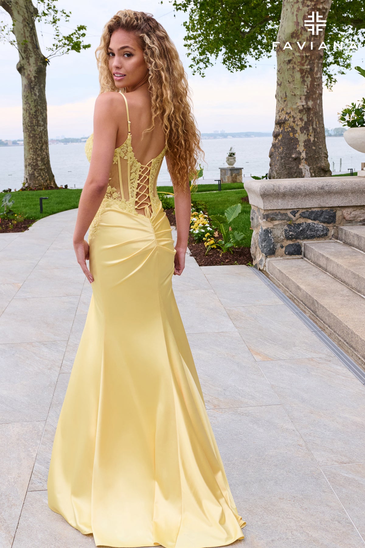 Faviana 11605 Light Yellow Back 1