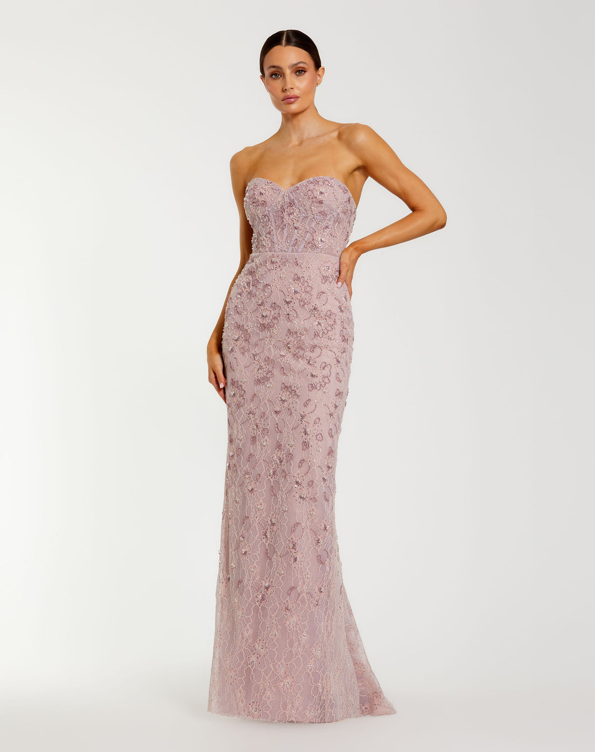 Mac Duggal 11830 Rose front