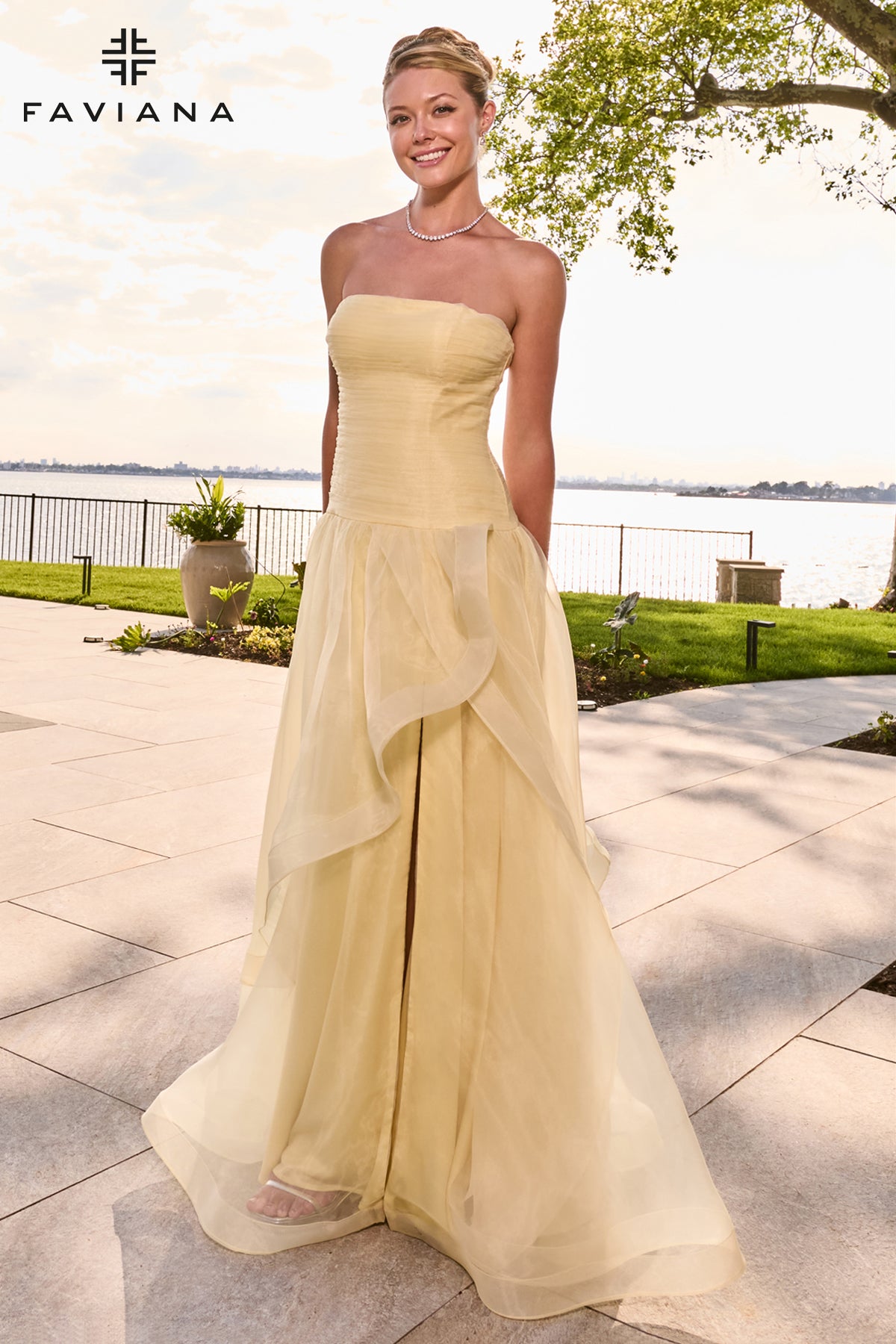 Faviana 11668 Butter Yellow Front 3