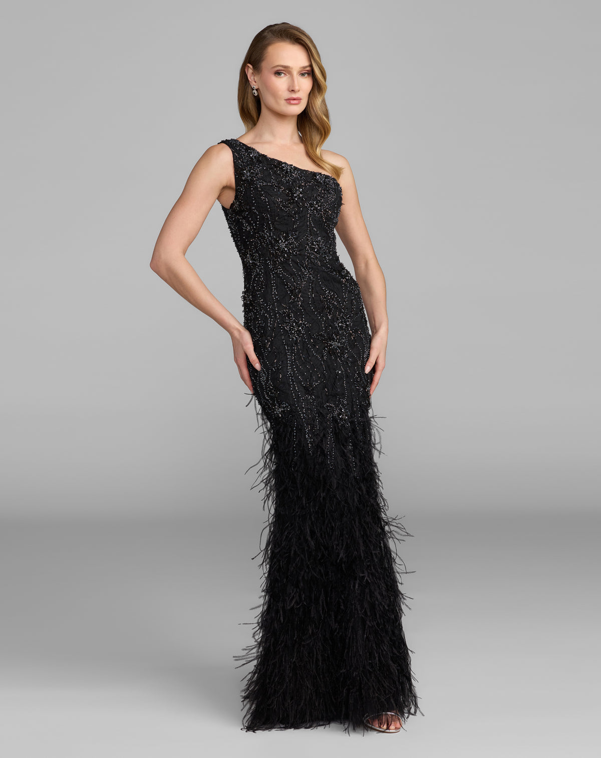 Mac Duggal 77112 Black front