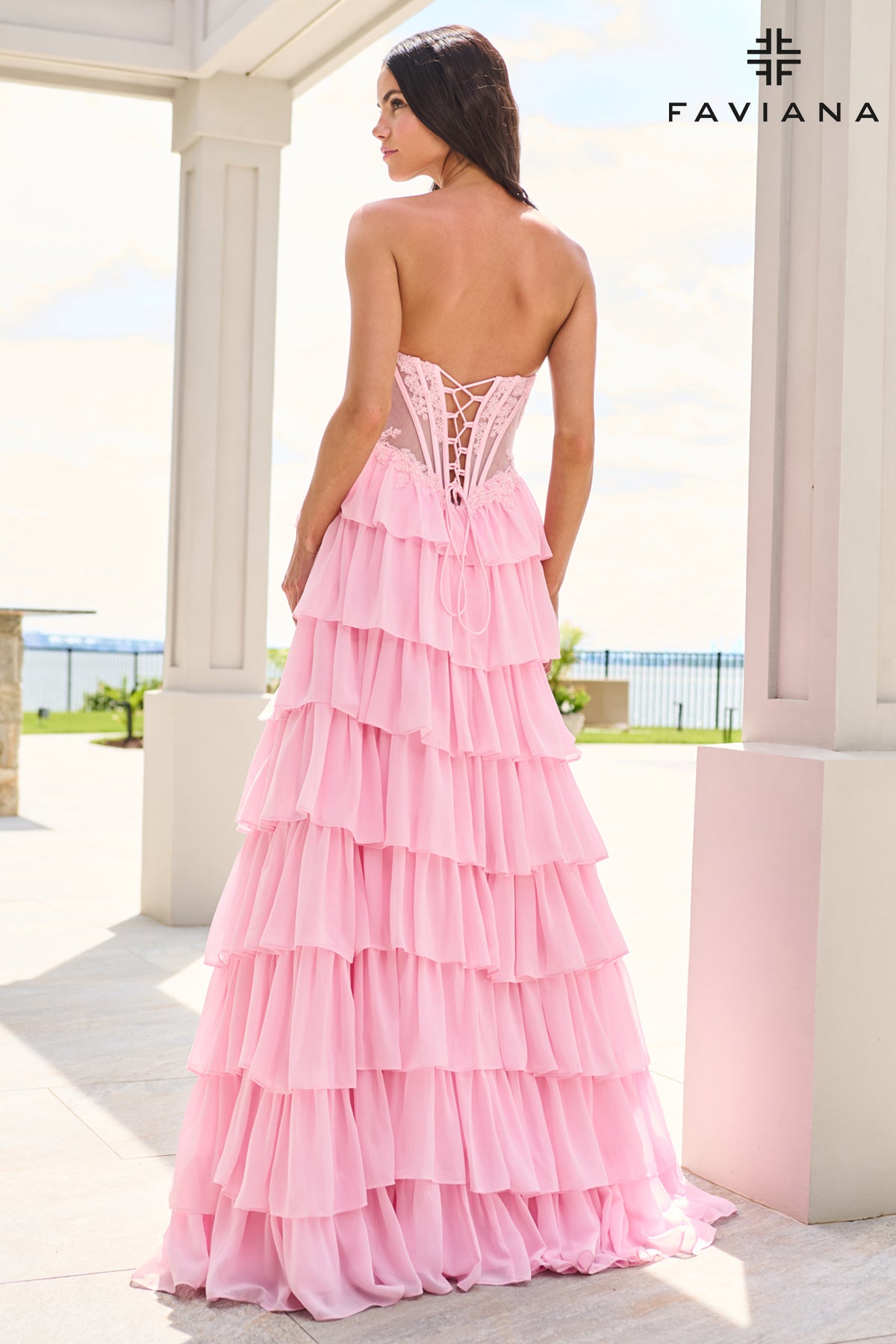 Faviana 11629 Light Pink Back 2