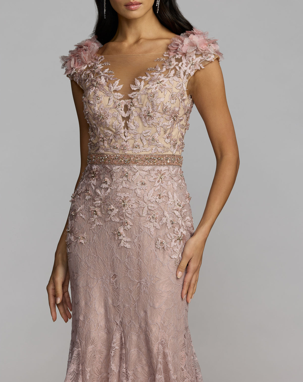 Mac Duggal 79368 Mocha close-up