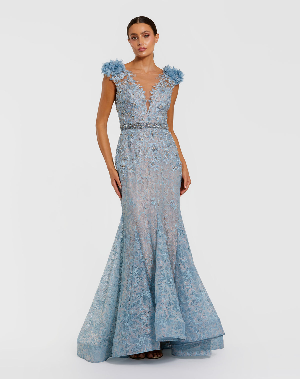 Mac Duggal 79368 Powder Blue front