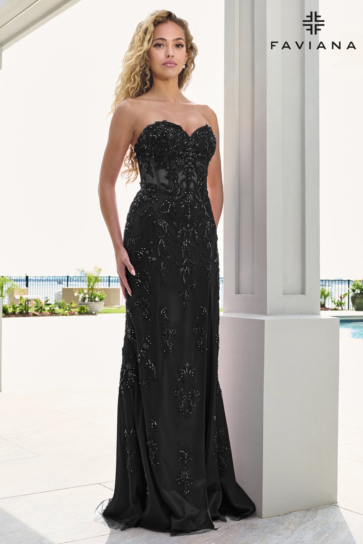 Faviana 11654 Black Front 2