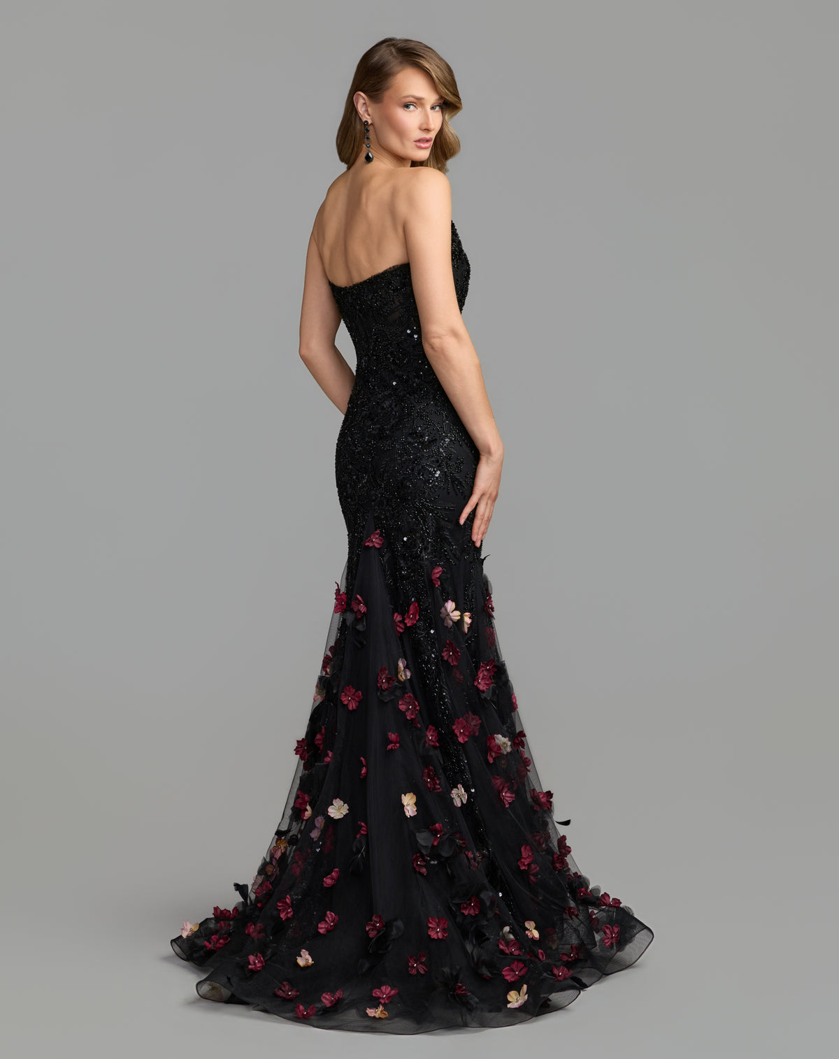 Mac Duggal 21147 Black Multi back