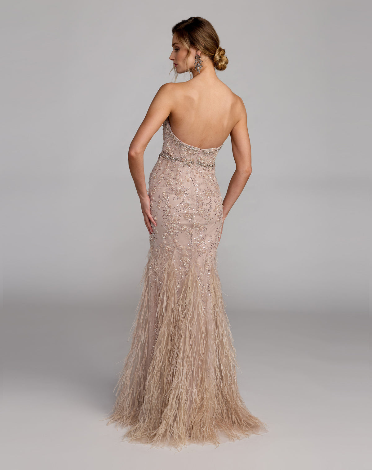 Mac Duggal 77103 Champagne back