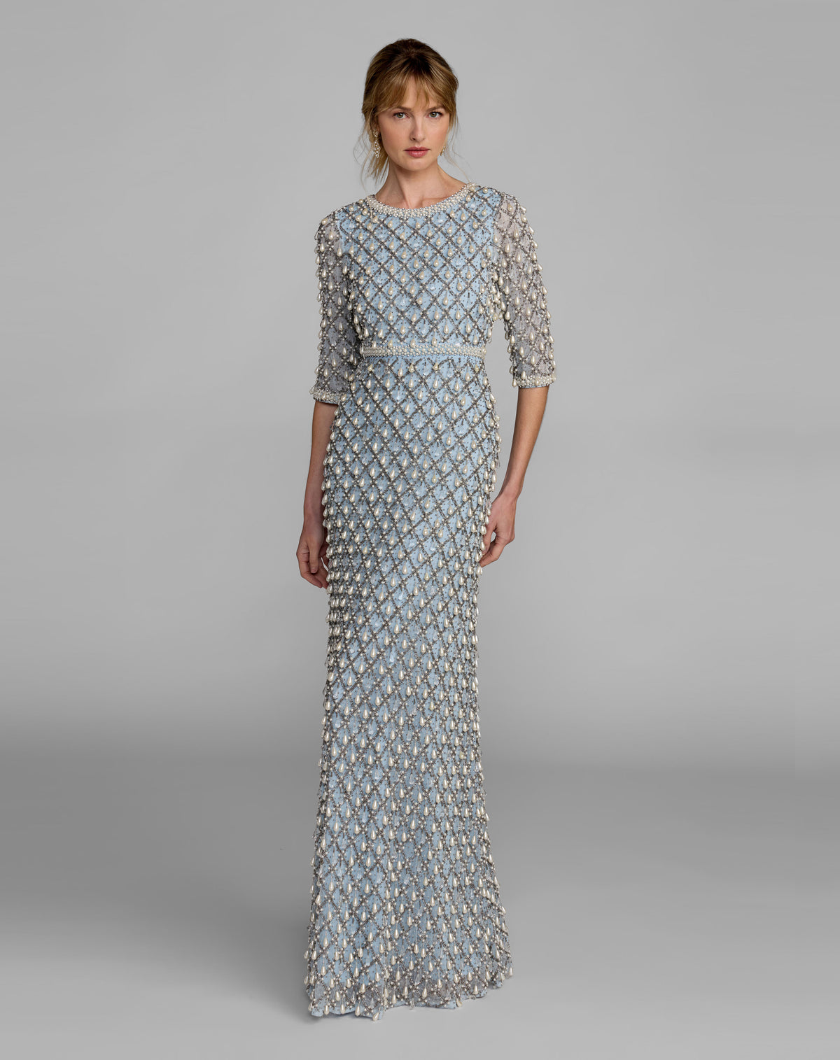 Mac Duggal 10099 Vintage Blue front