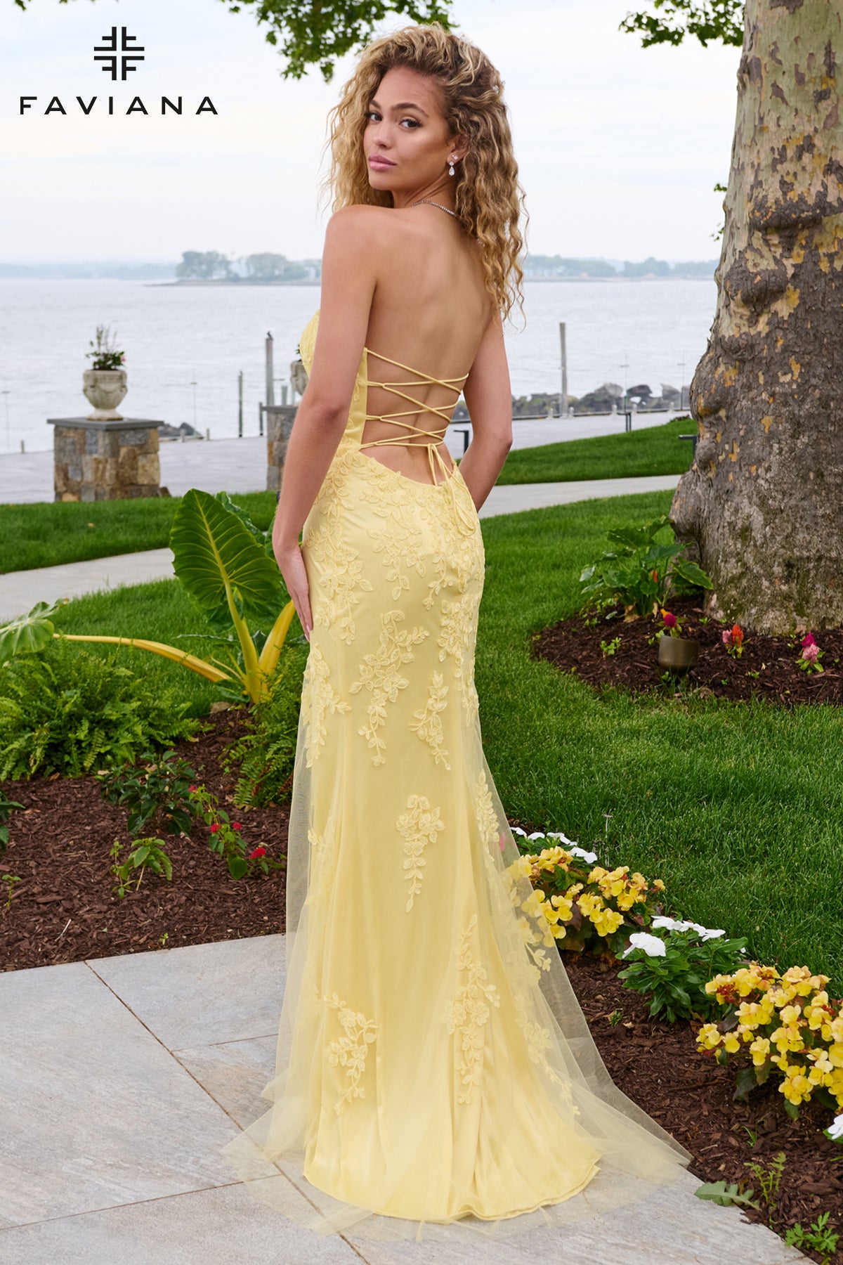 Faviana 11627 Light Yellow Back 1