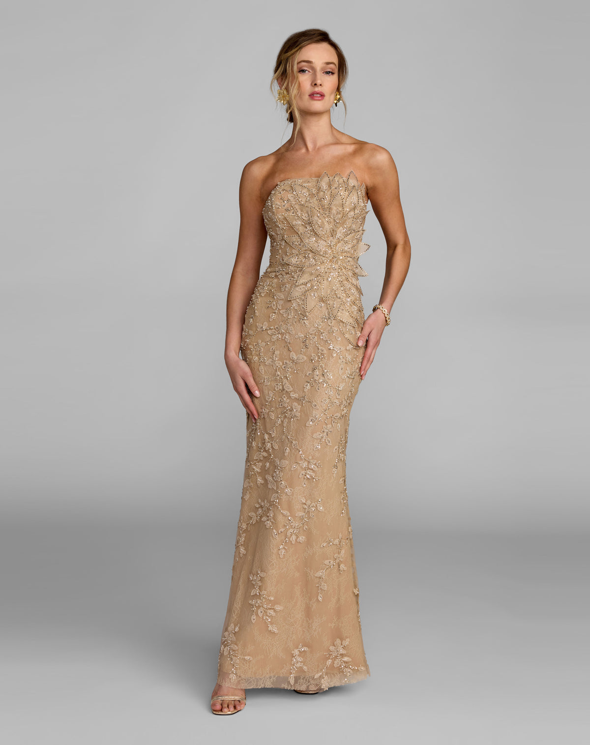 Mac Duggal 21200 Gold front
